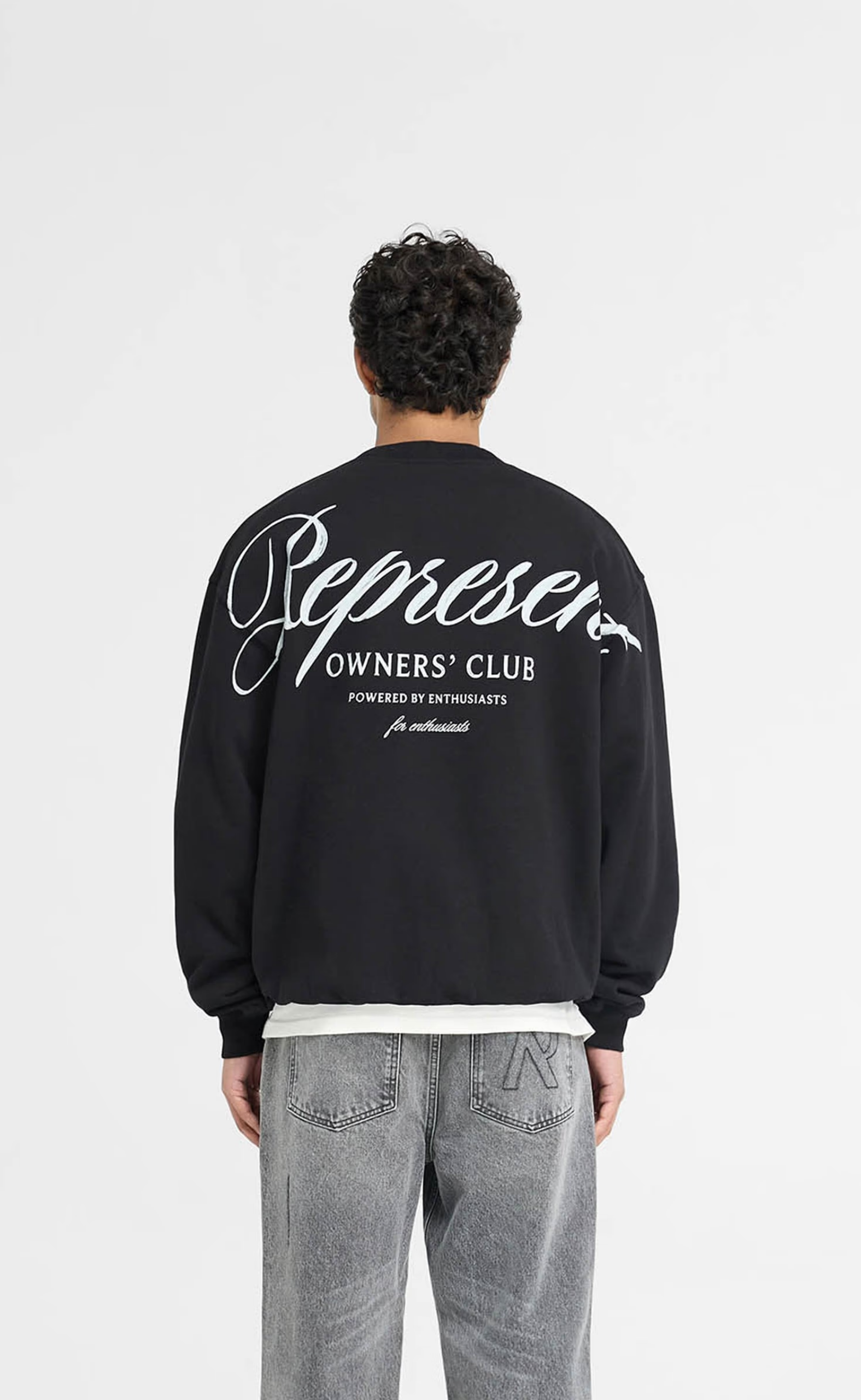 REPRESENT OWNERS CLUB SCRIPT BLACK CREWNECK