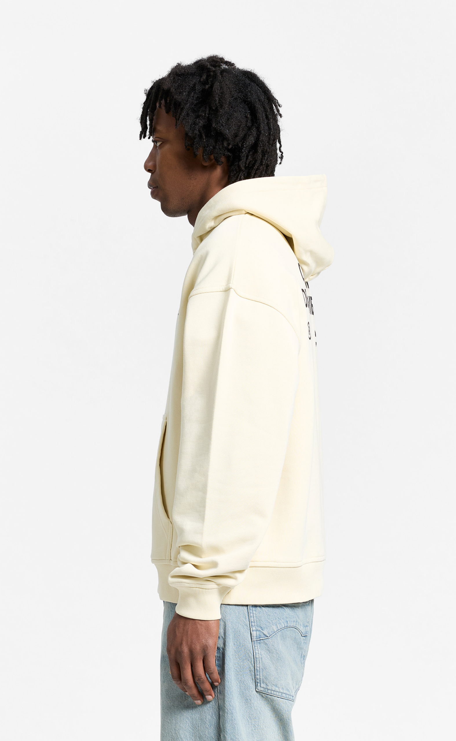 CREATIVE DEPT ZIP CREAM HOODIE