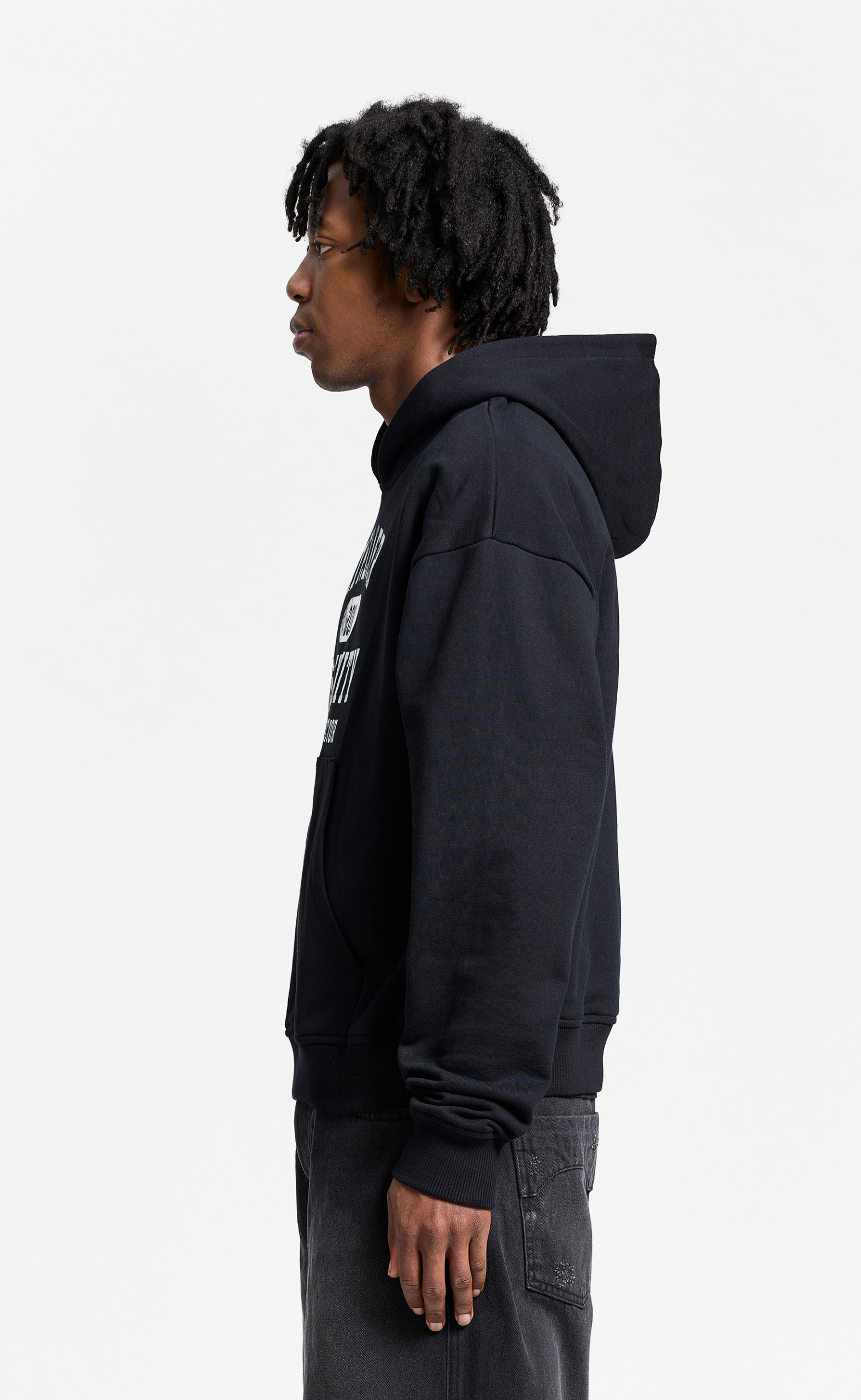 ATELIER EMBLEM ZIP BLACK HOODIE
