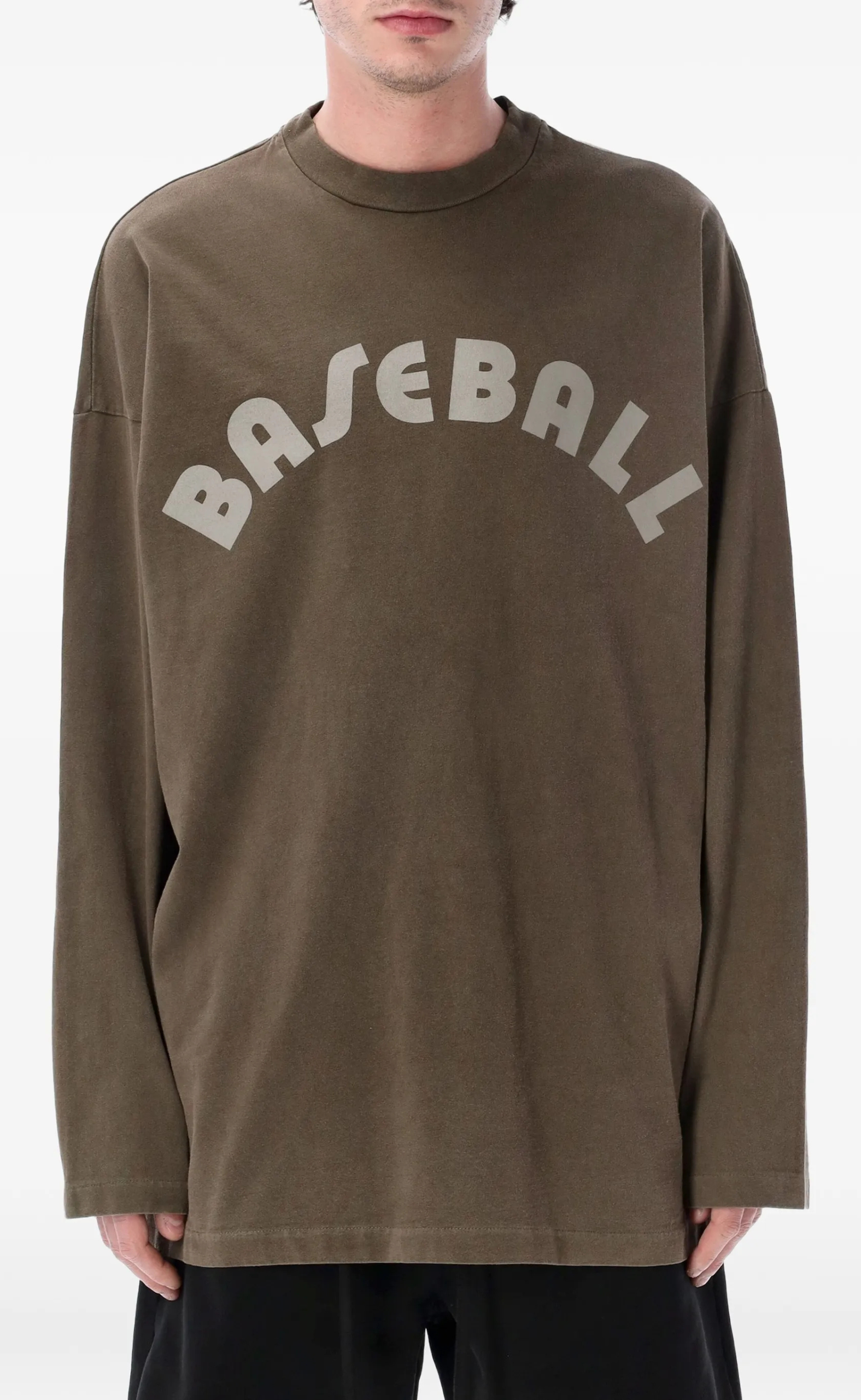 BASEBALL FADED BROWN LONGSLEEVE