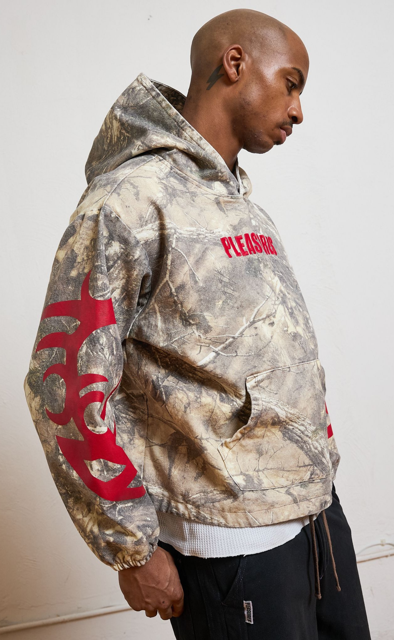 HUNT CANVAS PONCHO CAMO HOODIE