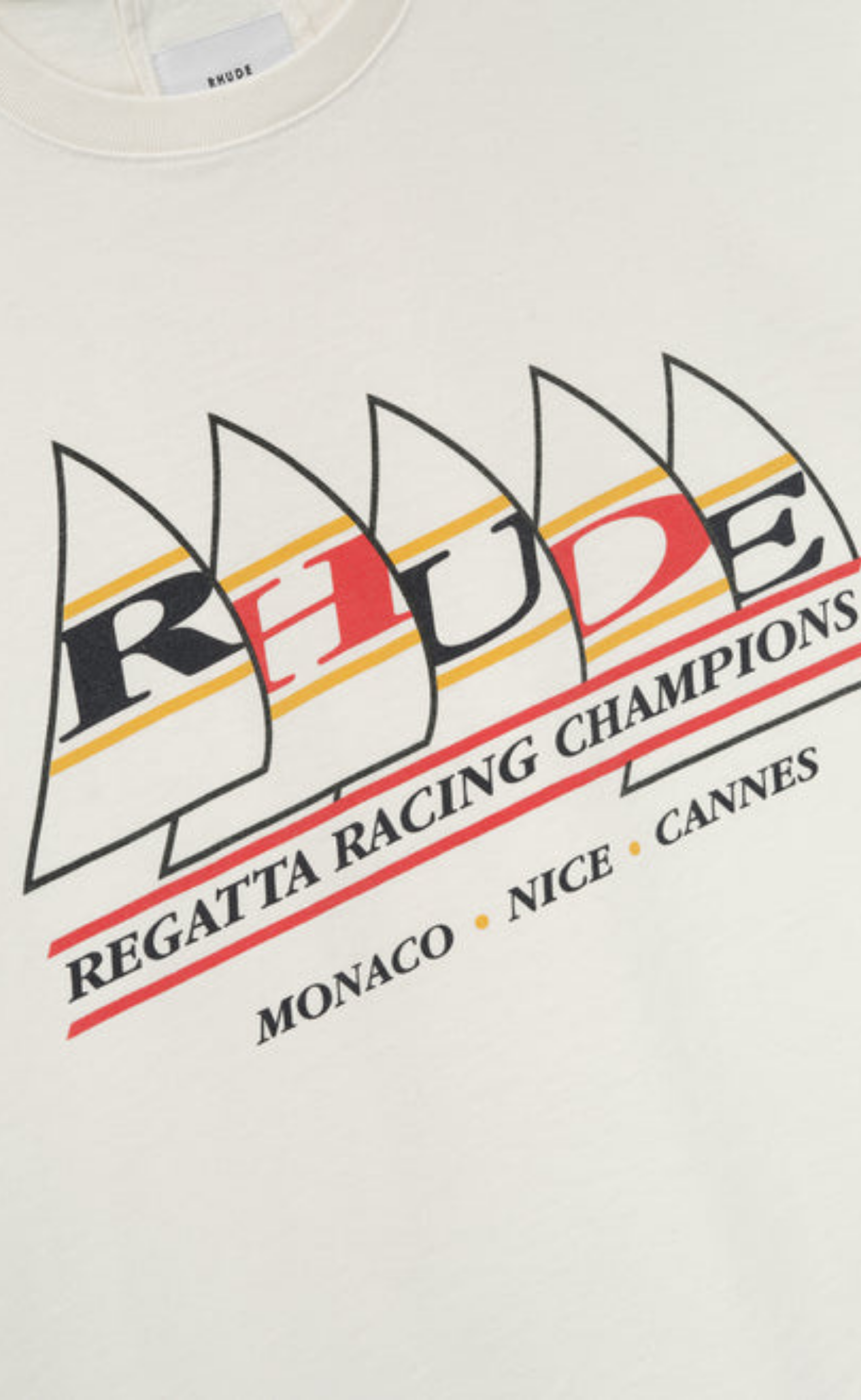 RHUDE REGATTA CHAMPIONS WHITE T-SHIRT