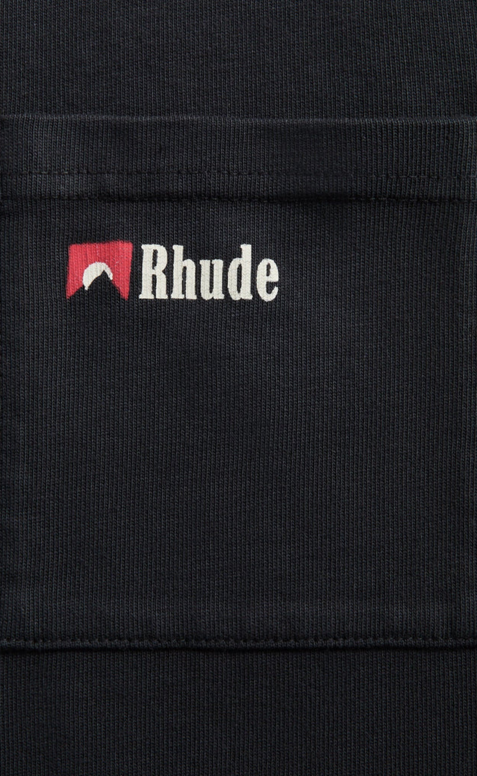 MOONLIGHT WOLF POCKET VINTAGE BLACK T-SHIRT