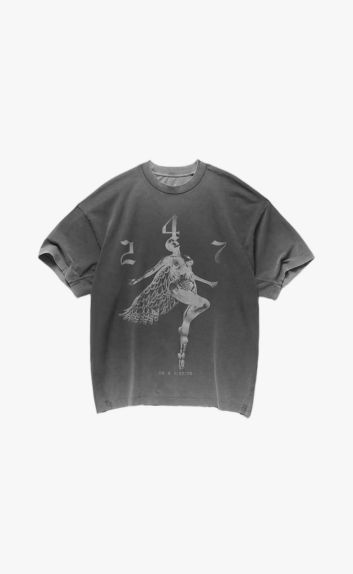 247 ANGEL VINTAGE BLACK T-SHIRT