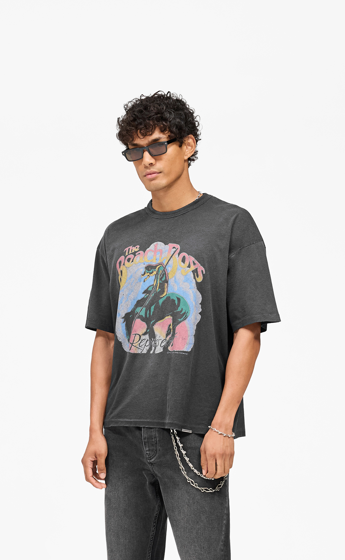 BEACH BOYS ENDLESS SUMMER STAINED BLACK T-SHIRT