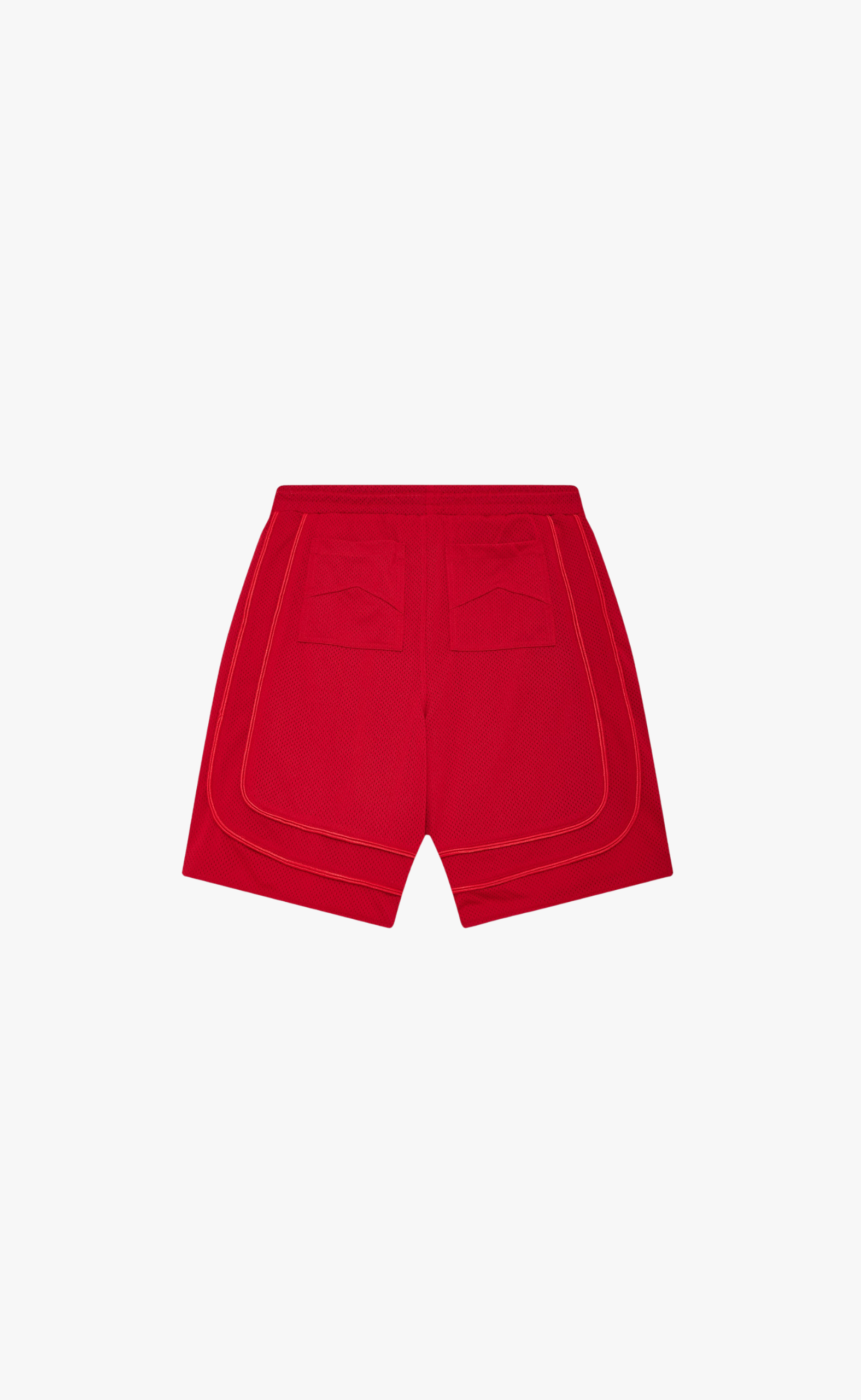 BAGGY MESH COLLEGIATE LOGO RED SHORTS