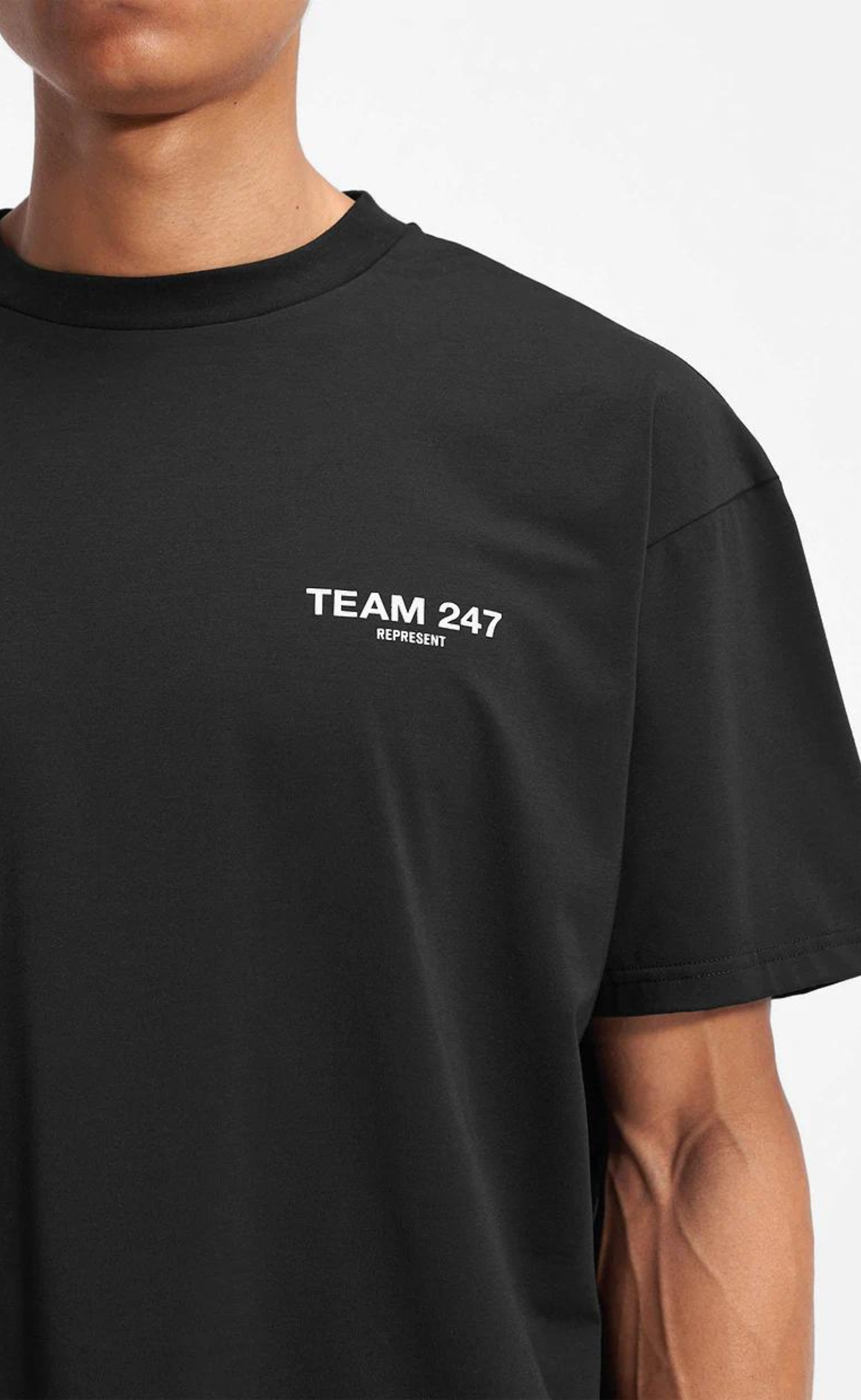 TEAM 247 OVERSIZED JET BLACK T-SHIRT