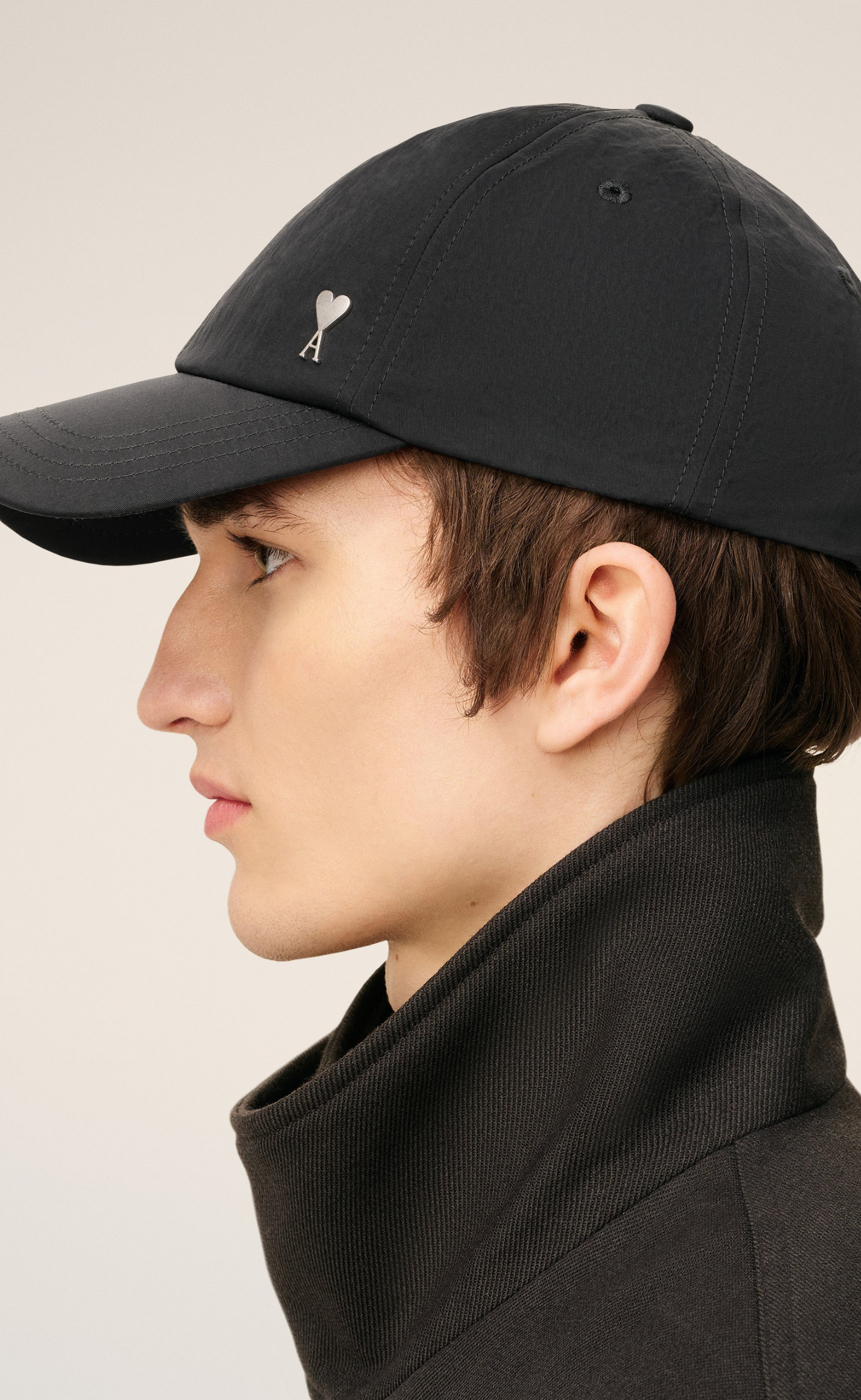AMI DE COEUR NYLON SERGE ANTHRACITE HAT