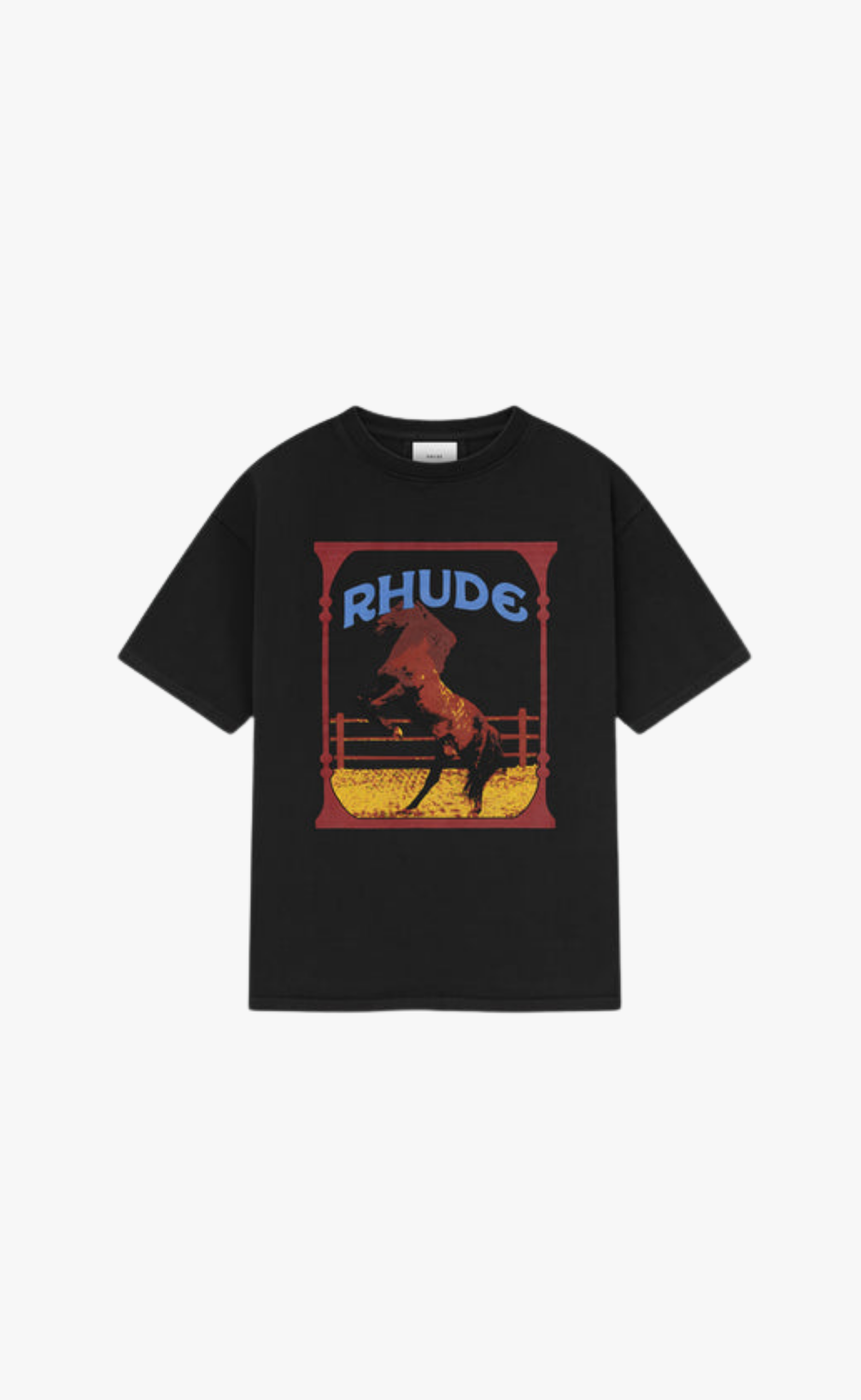 RHUDE CADRE BLACK T-SHIRT