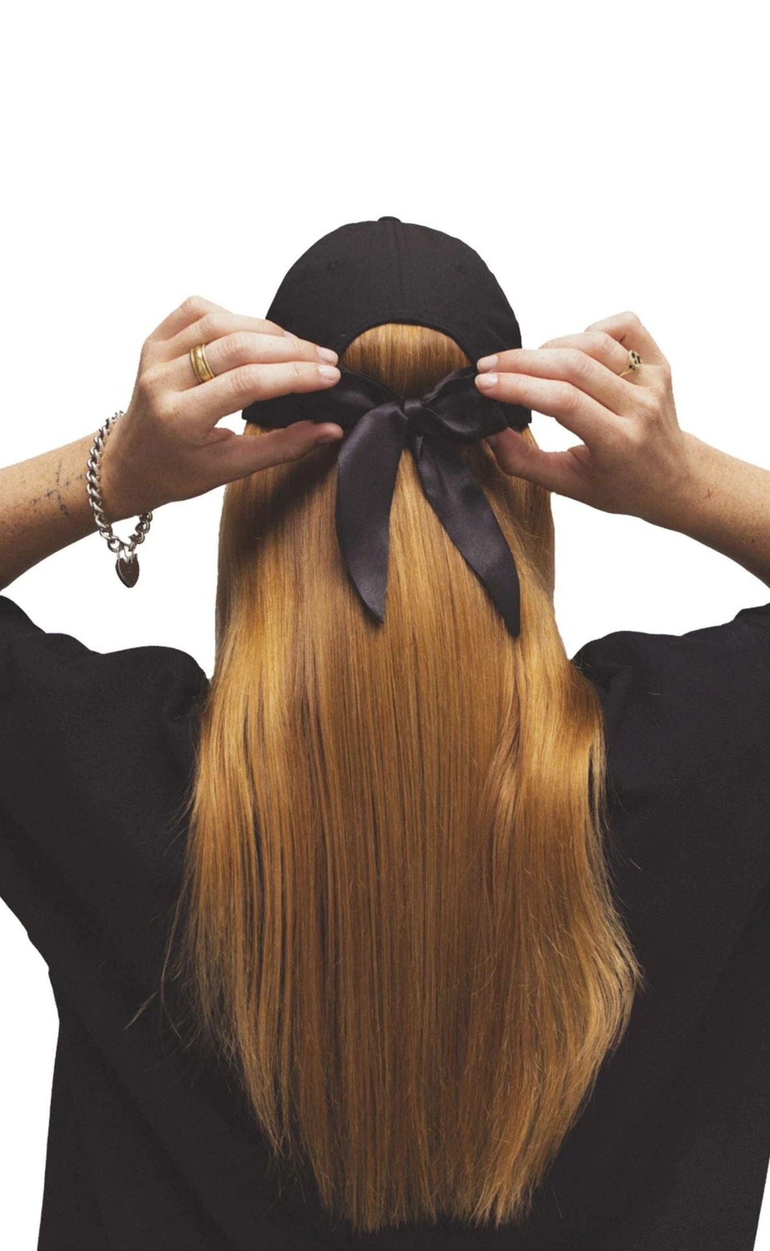 9TWENTY BOW BACK BLACK HAT
