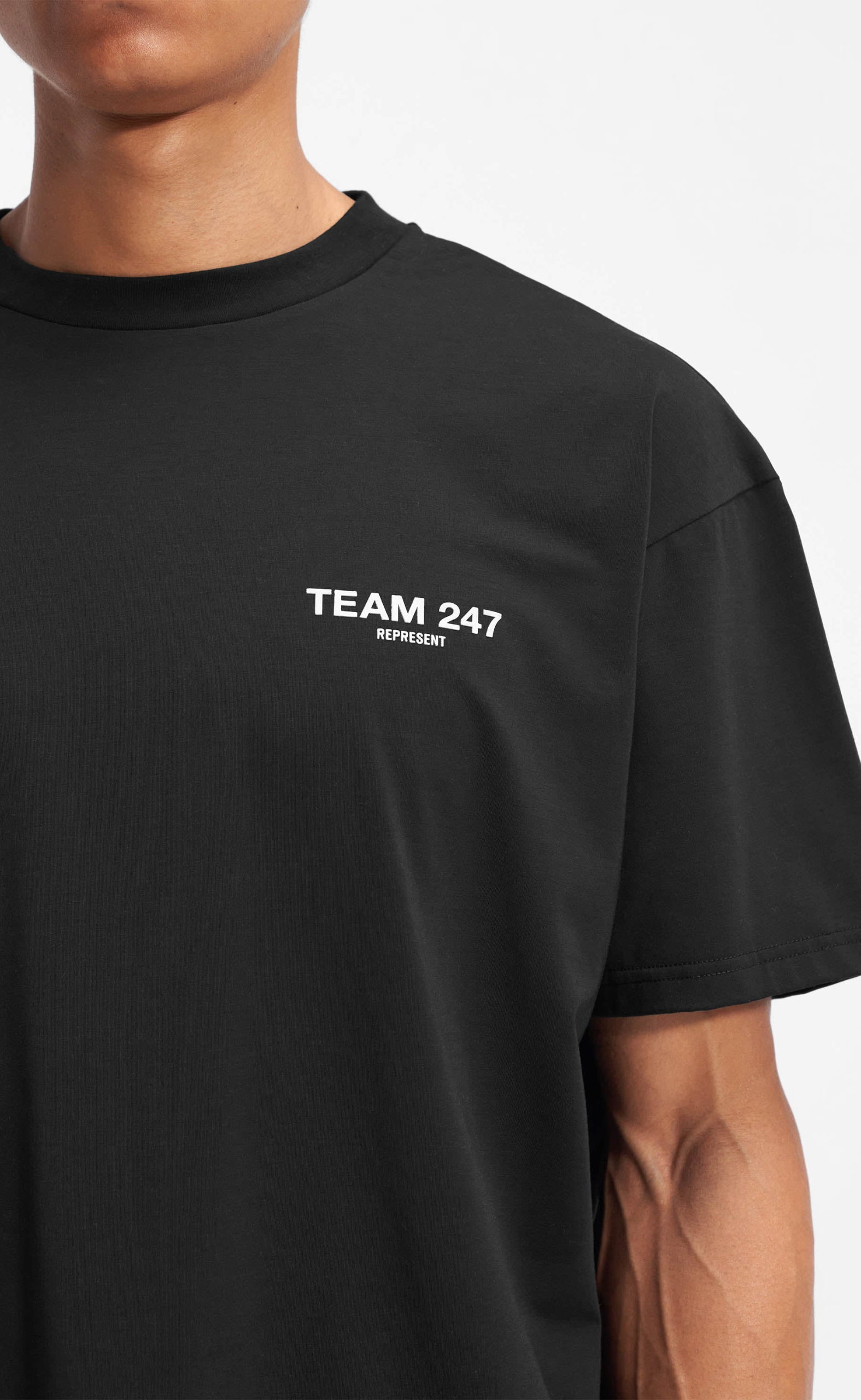 TEAM 247 OVERSIZED BLACK T-SHIRT