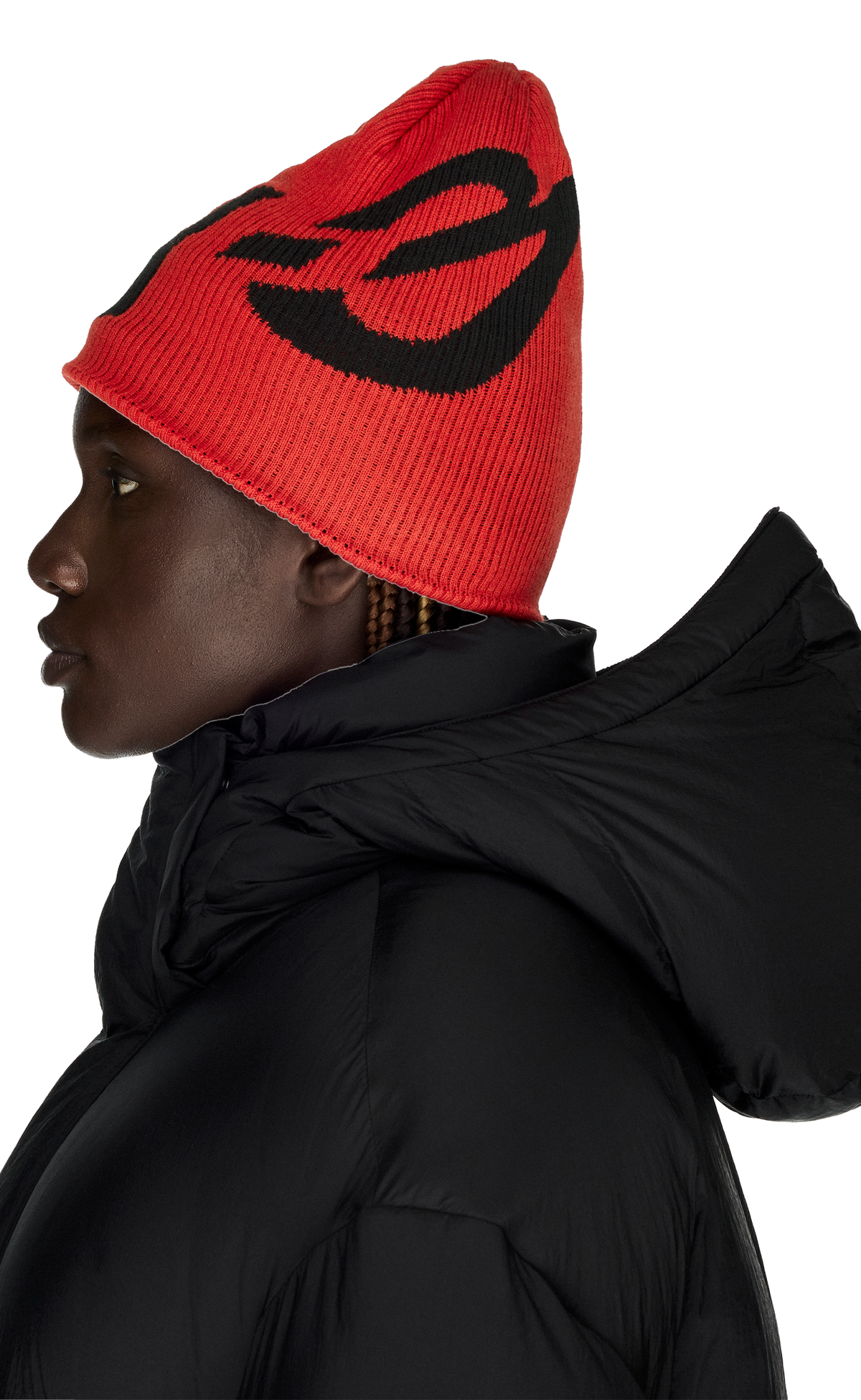 GRAPHIC LOGO RED BEANIE