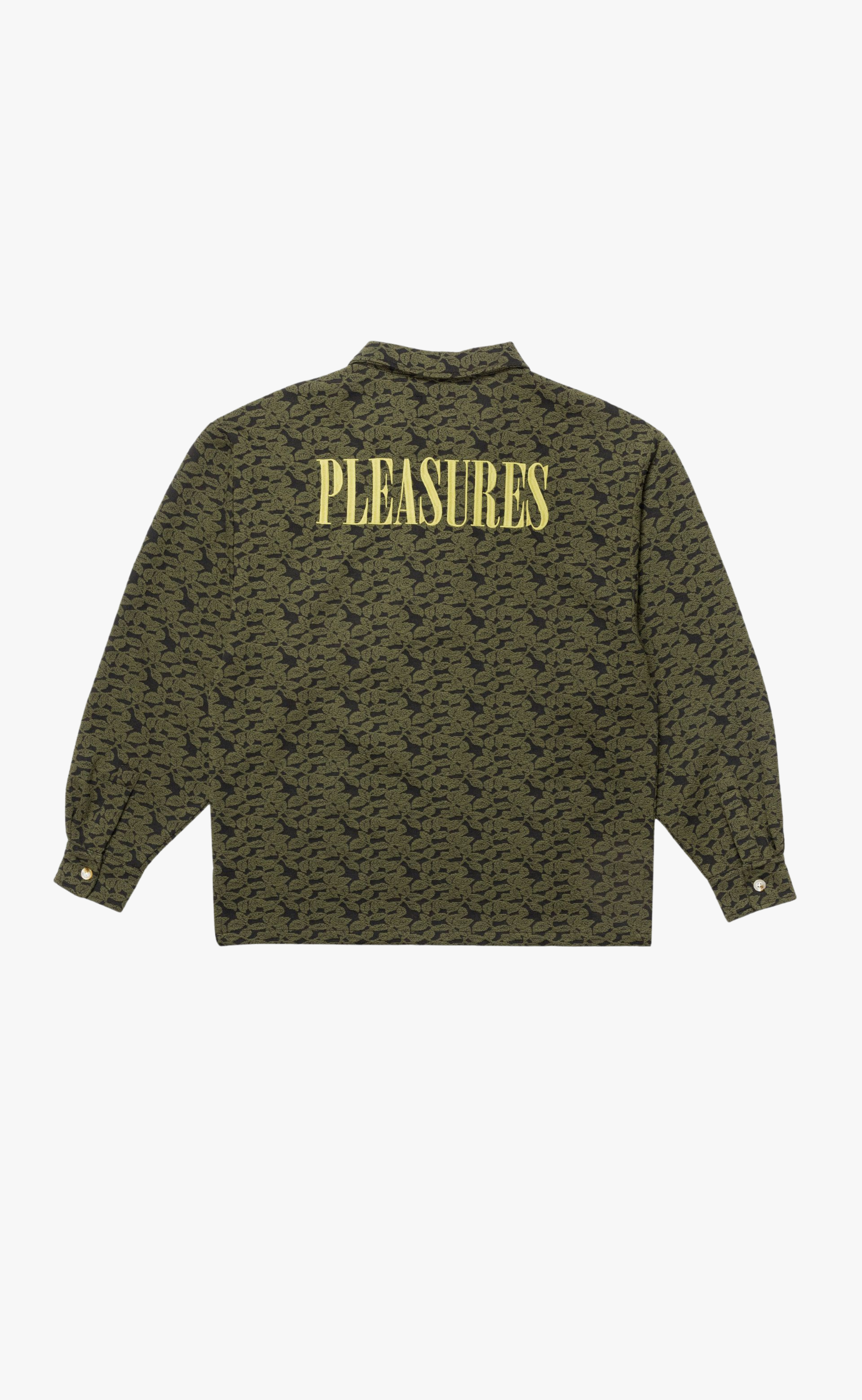 LEAF HALF ZIP OLIVE SHIRT