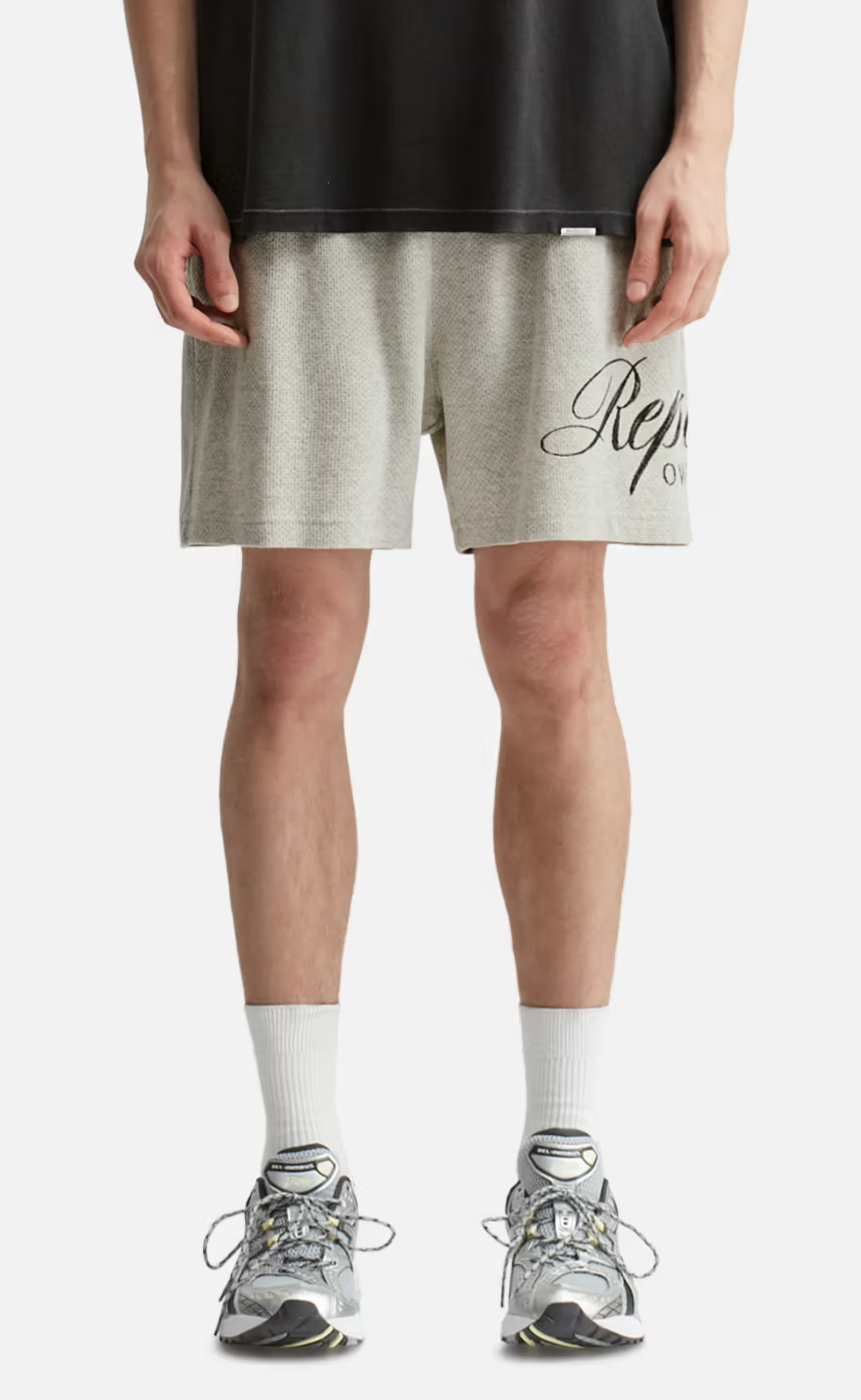 OWNERS CLUB SCRIPT MESH CREAM MARL SHORTS