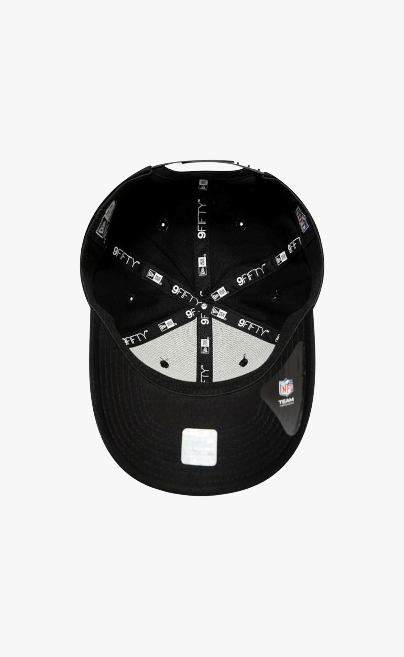 TEAM 9FIFTY STRETCH SNAP BLACK WHITE HAT
