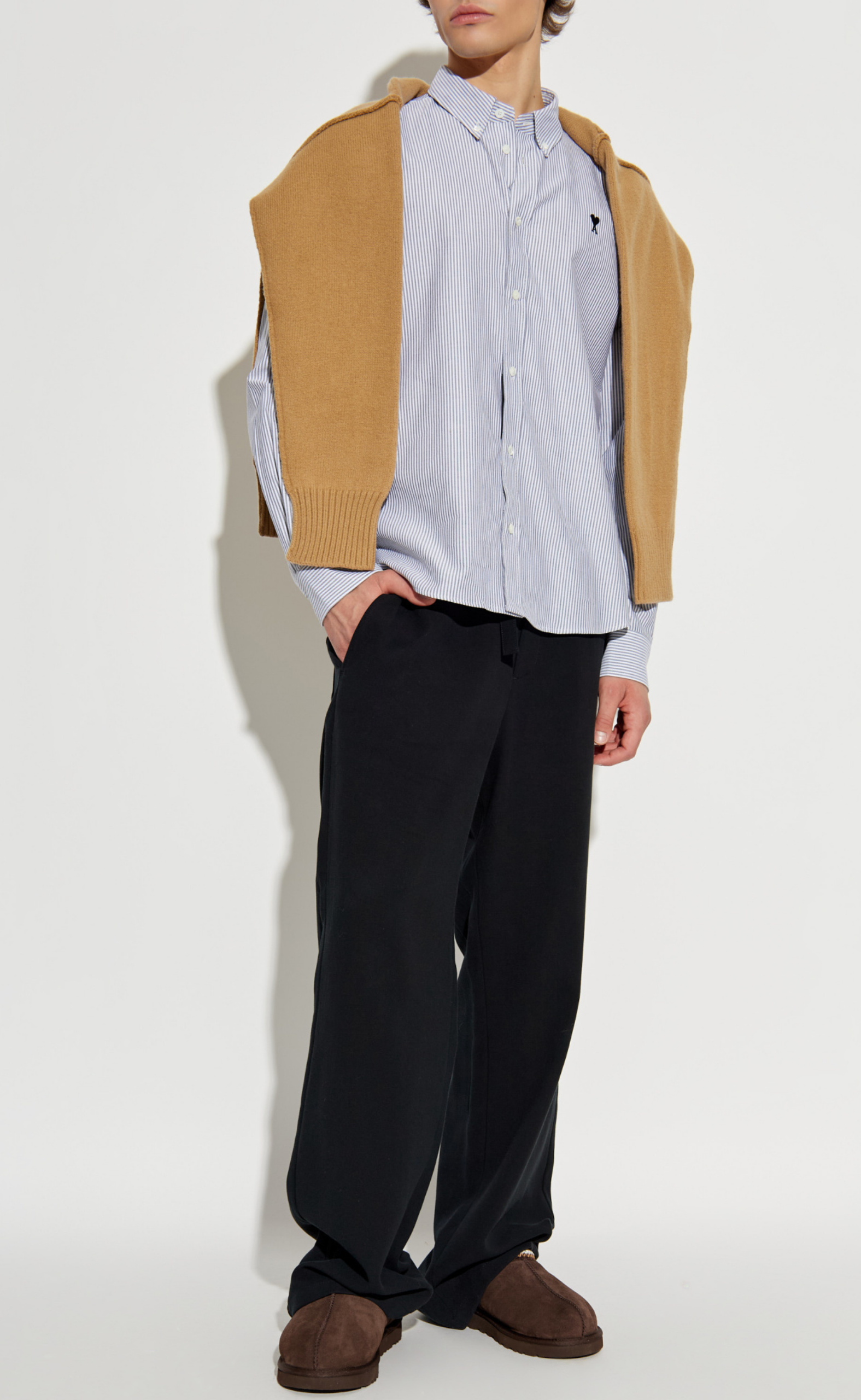 AMI DE COEUR OXFORD STRIPED GREY SHIRT