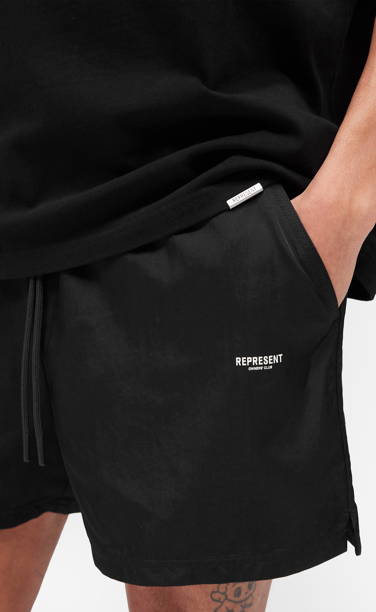 MICRO OWNERS CLUB SWIM JET BLACK SHORTS