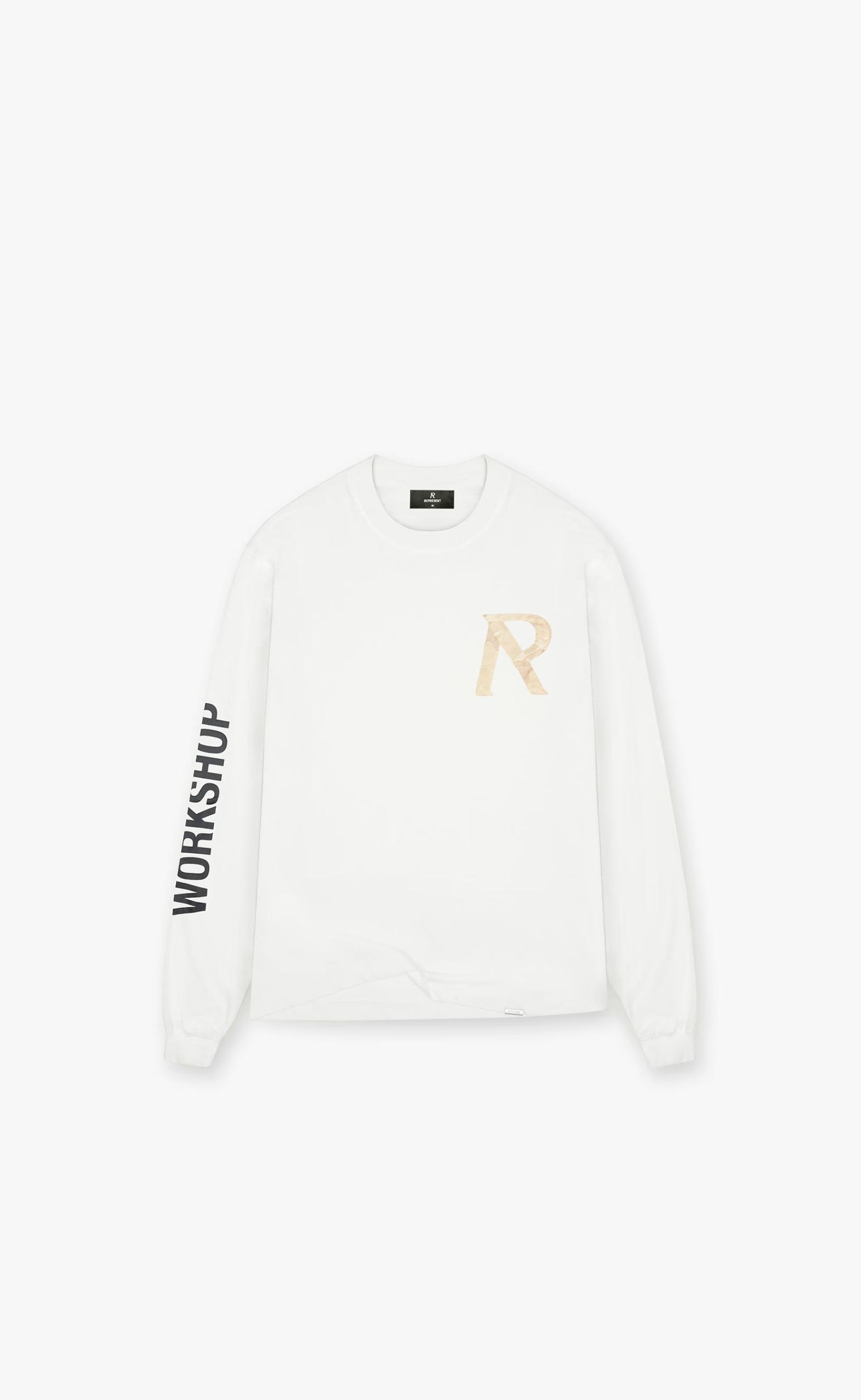 MASKING TAPE INITIAL FLAT WHITE LONGSLEEVE