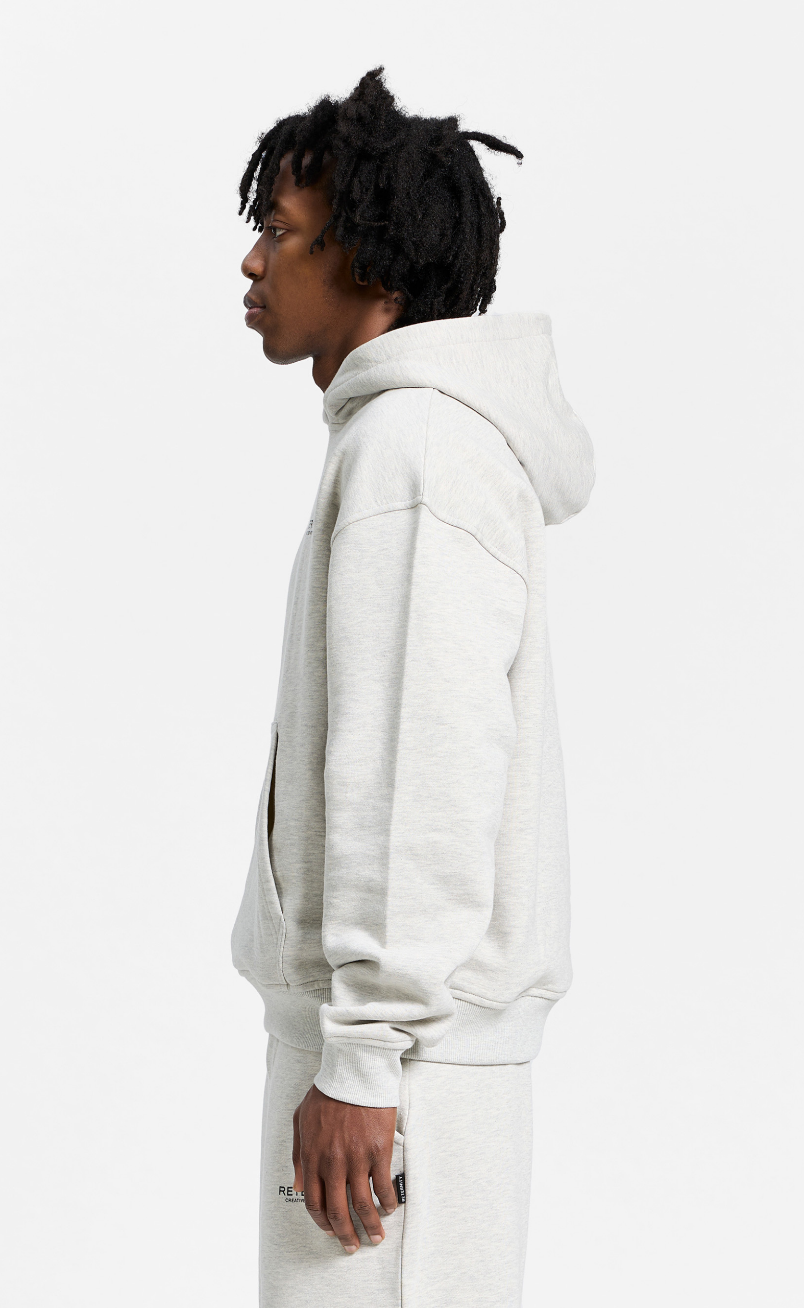 CREATIVE DEPT ZIP MELANGE GREY HOODIE