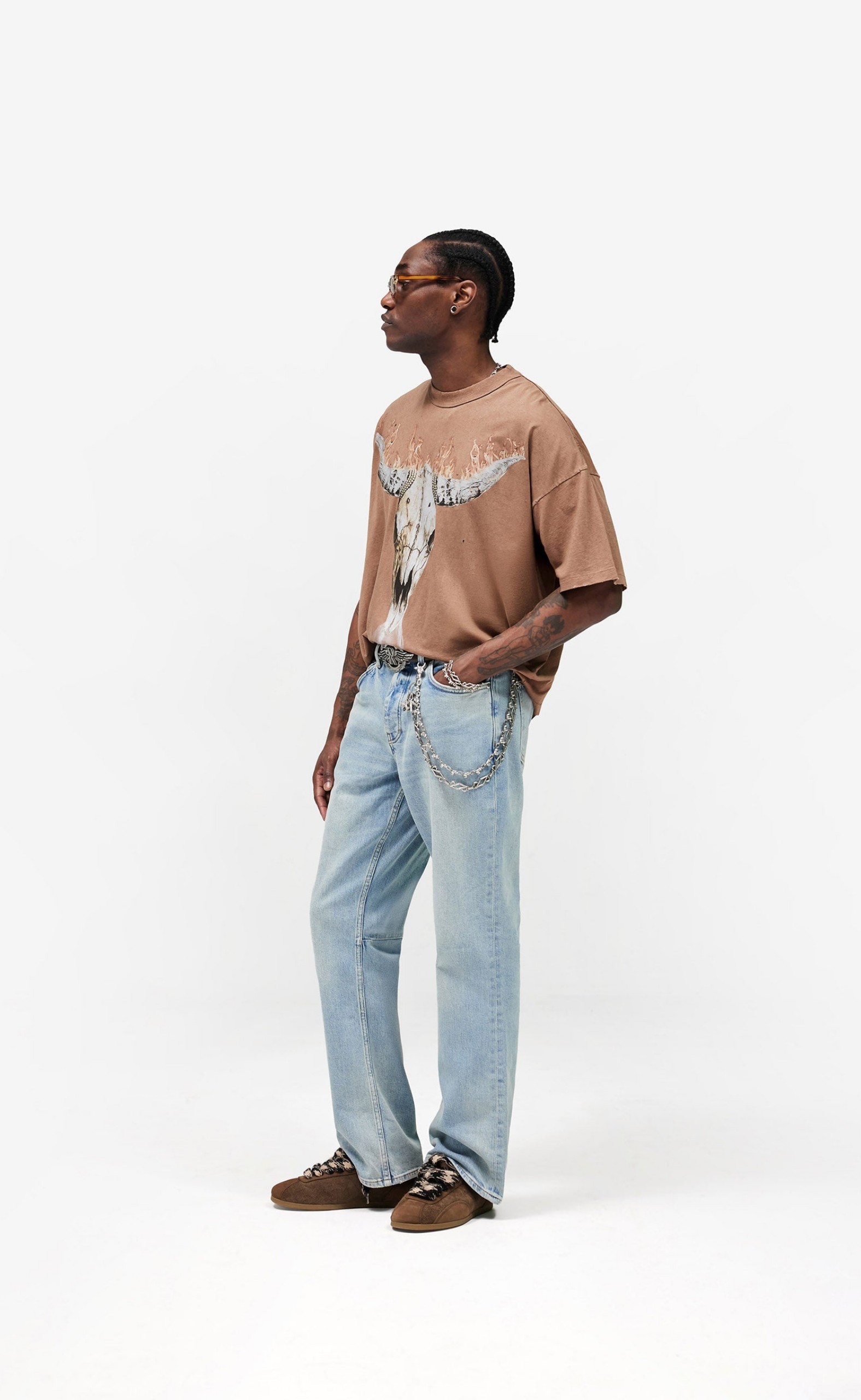 BRITISH COWBOYS DUSTY BROWN T-SHIRT