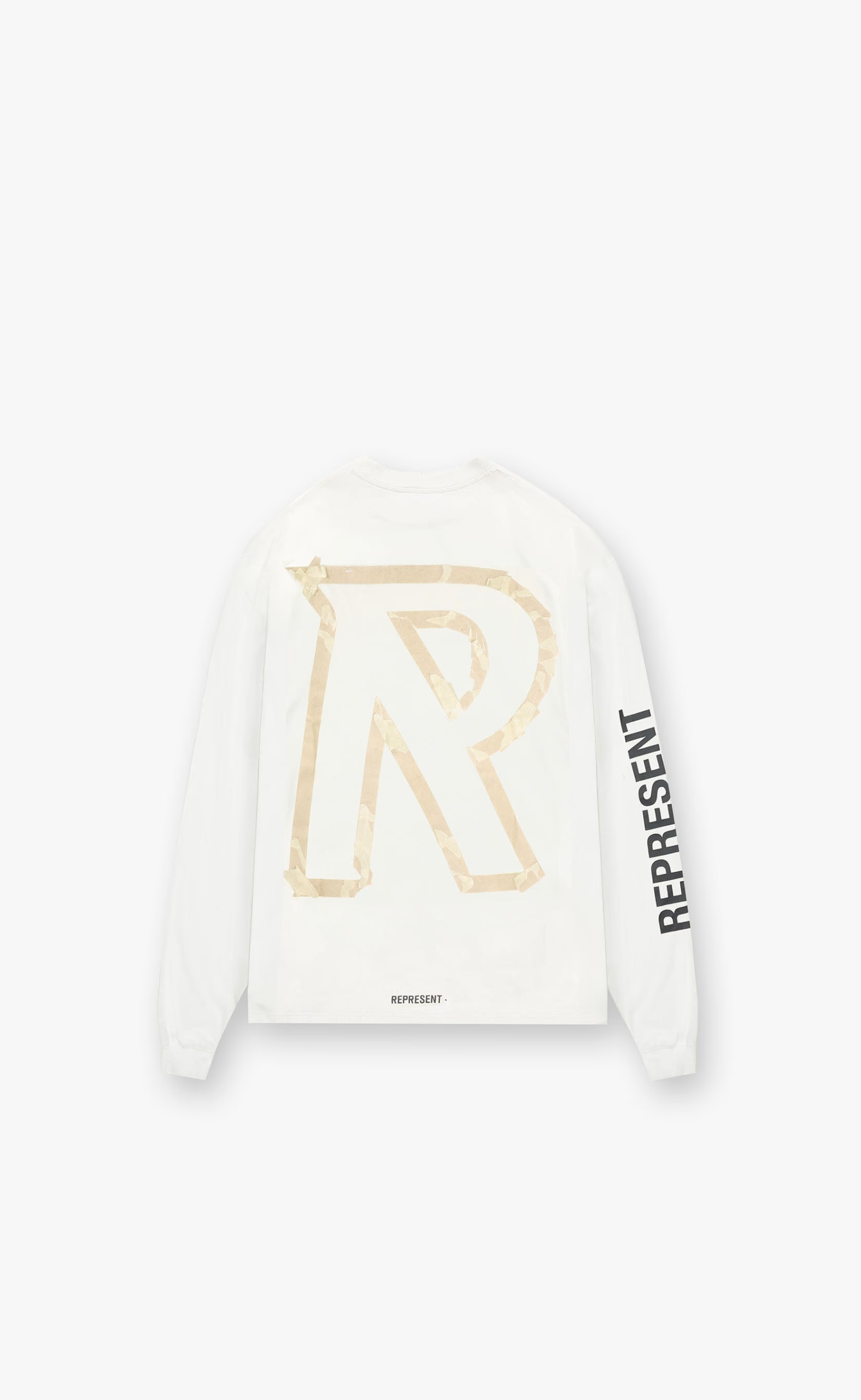 MASKING TAPE INITIAL FLAT WHITE LONGSLEEVE