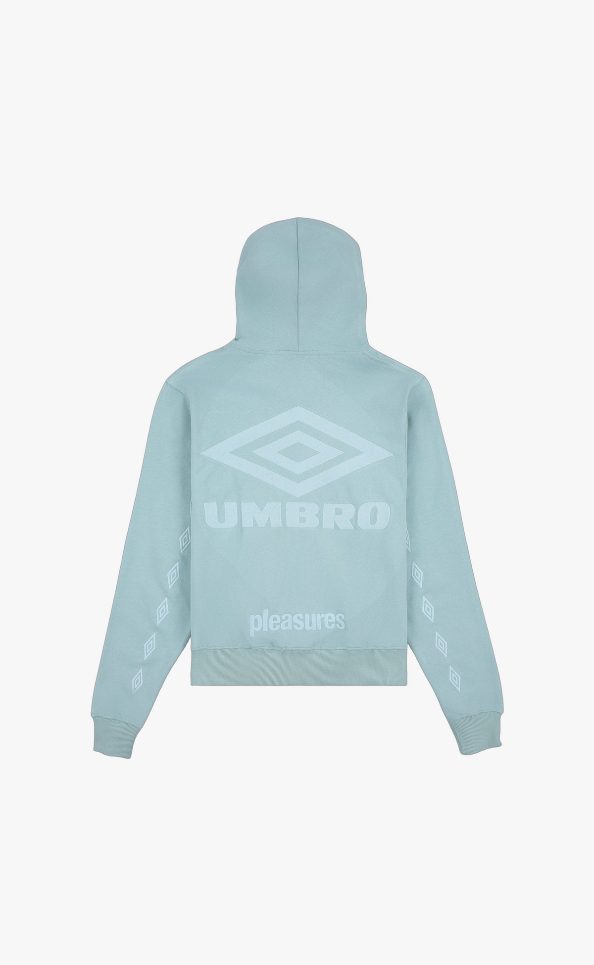 DIAMONDS FITTED ZIP SAGE HOODIE