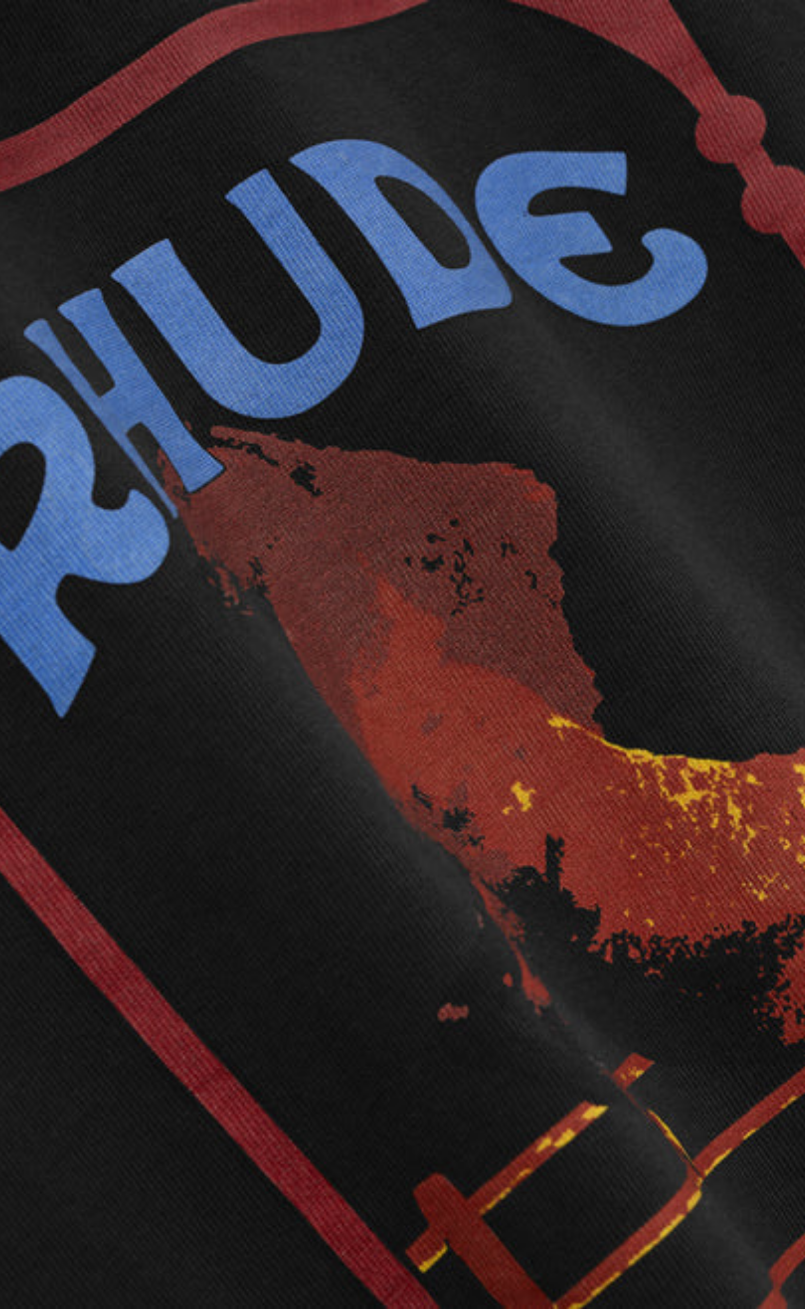 RHUDE CADRE BLACK T-SHIRT