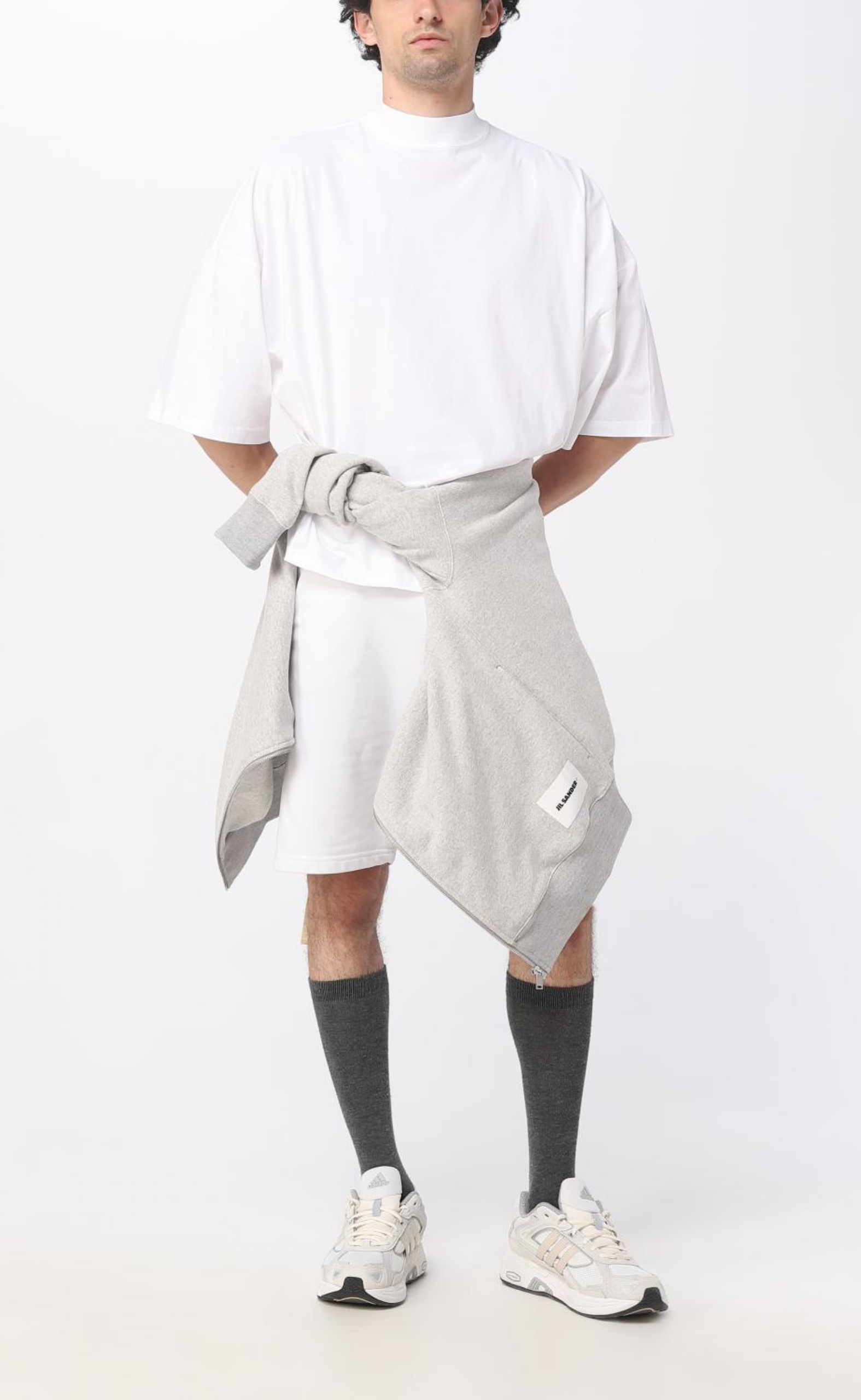 MOCK NECK WHITE T-SHIRT