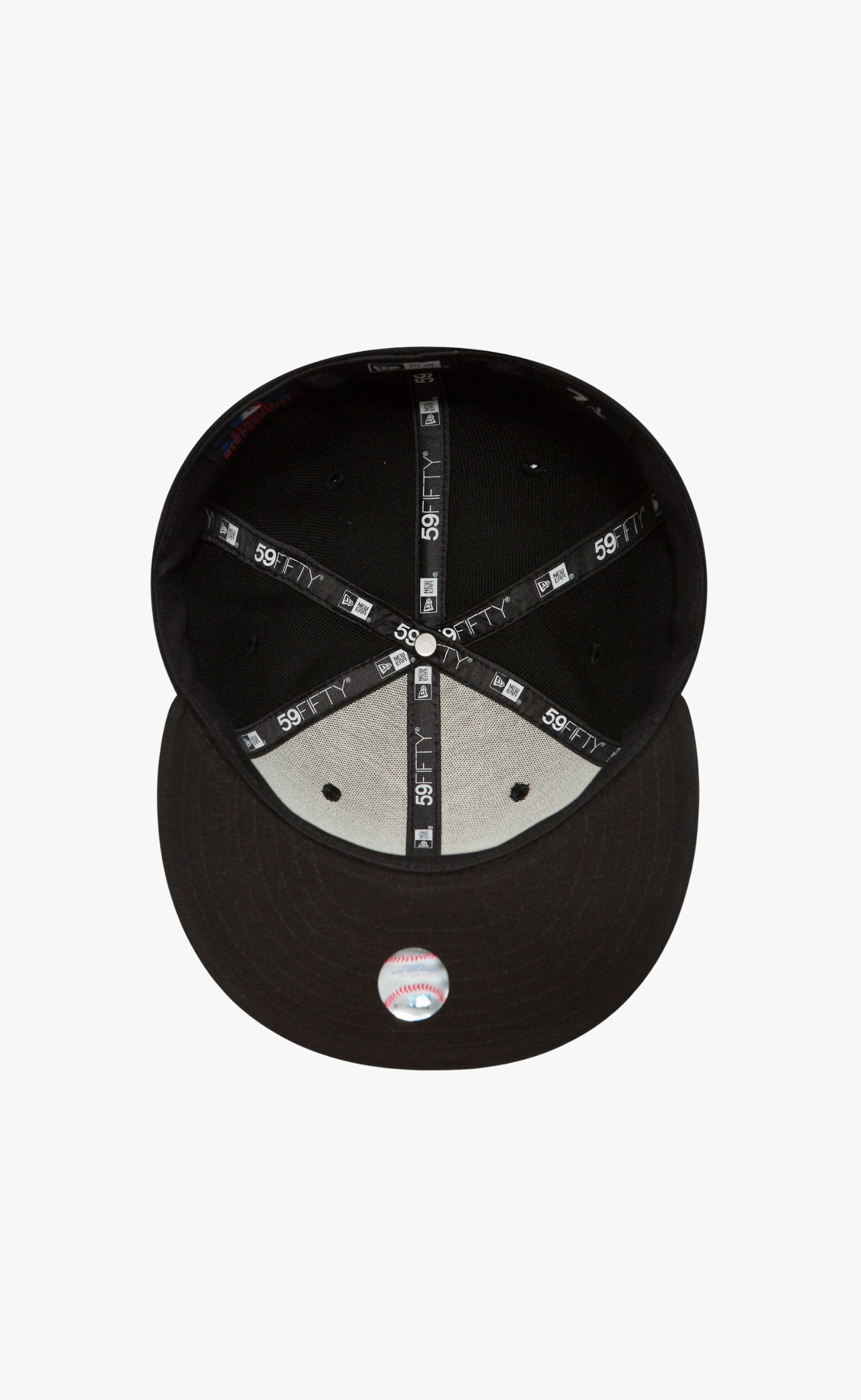LA DODGERS LEAGUE ESSENTIAL 59FIFTY BLACK WHITE HAT