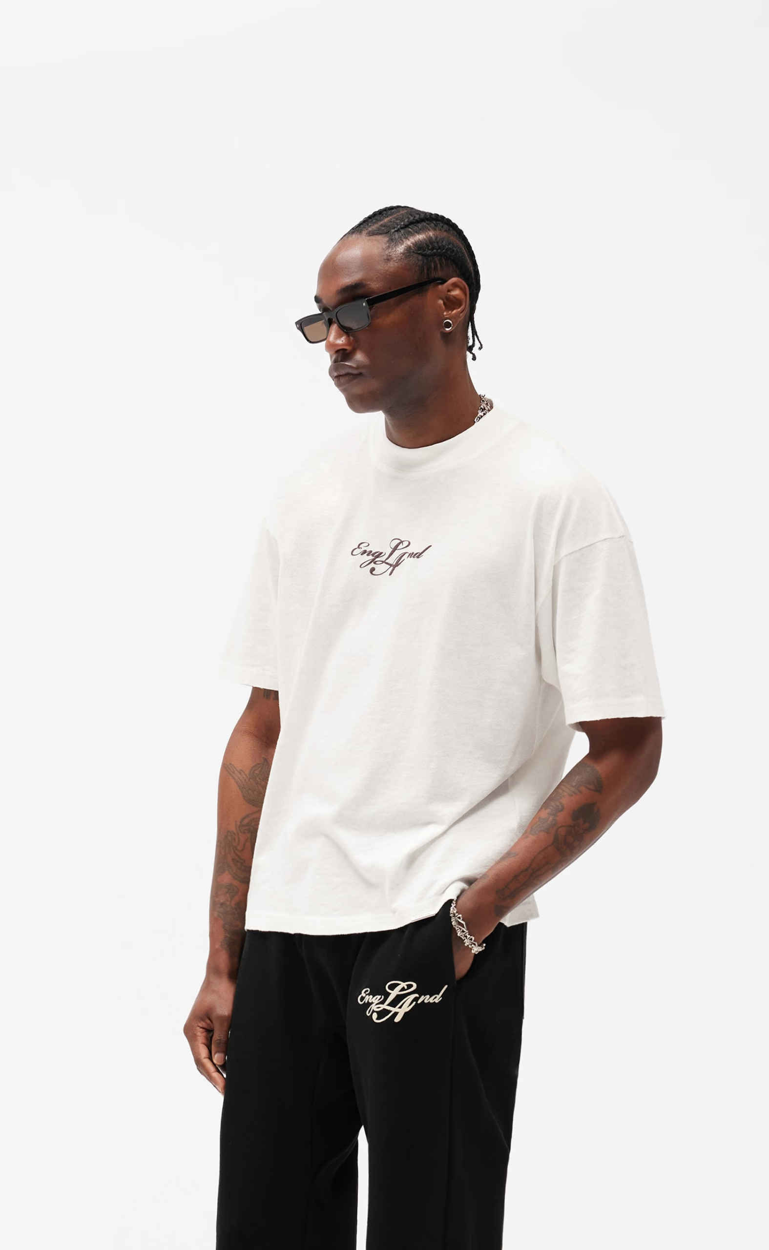 ENGLAND FLAT WHITE T-SHIRT