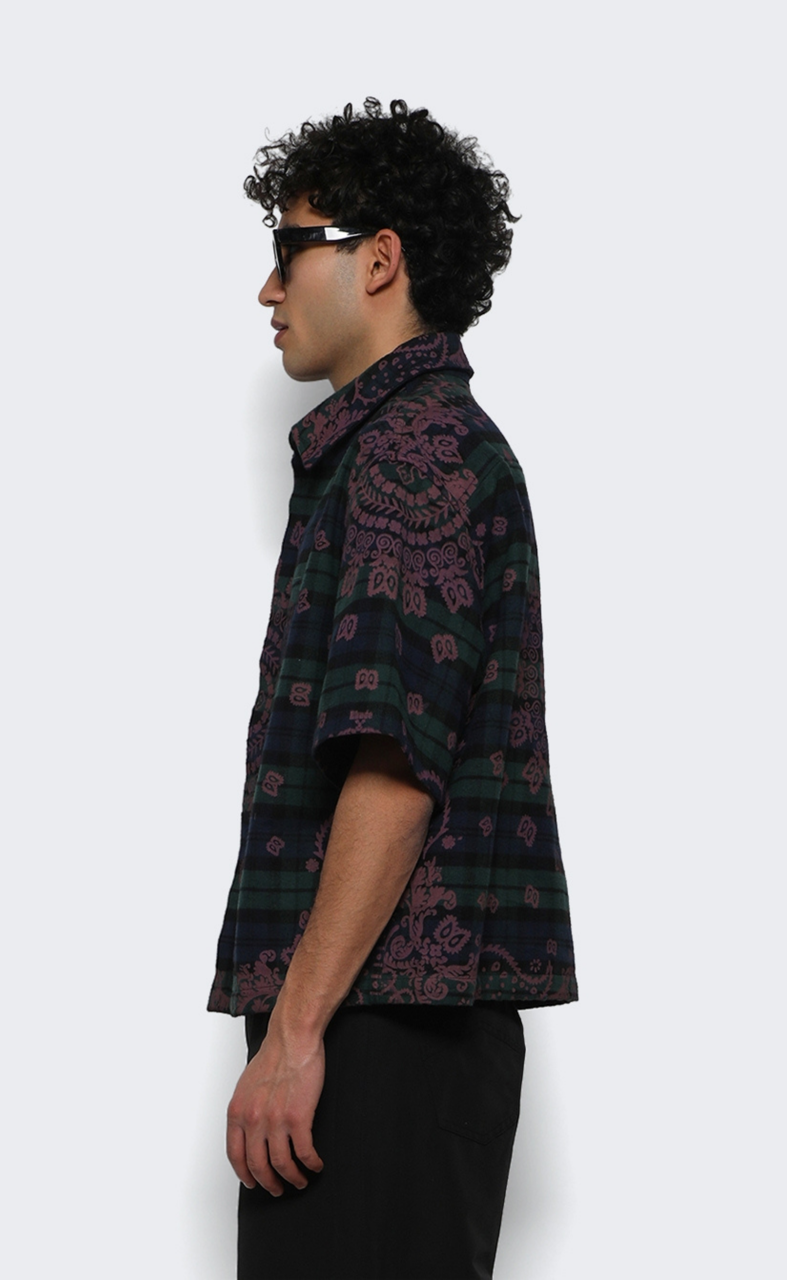 PAISLEY FLANNEL BOXY MULTI PURPLE SHIRT