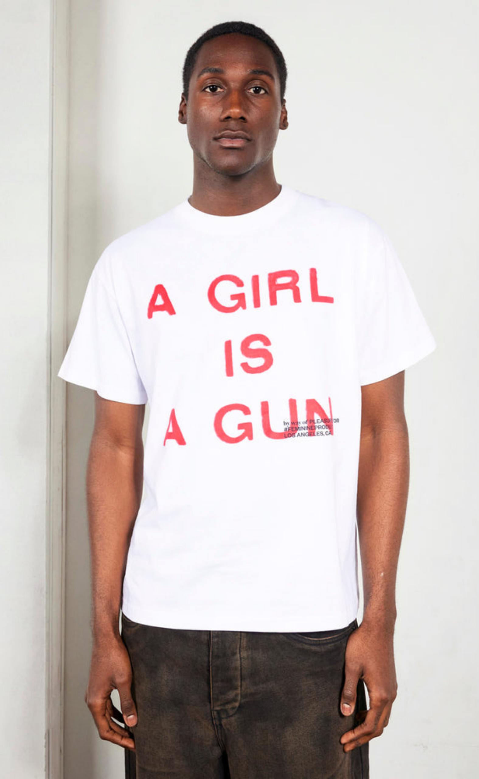 GIRL IS A GUN WHITE T-SHIRT