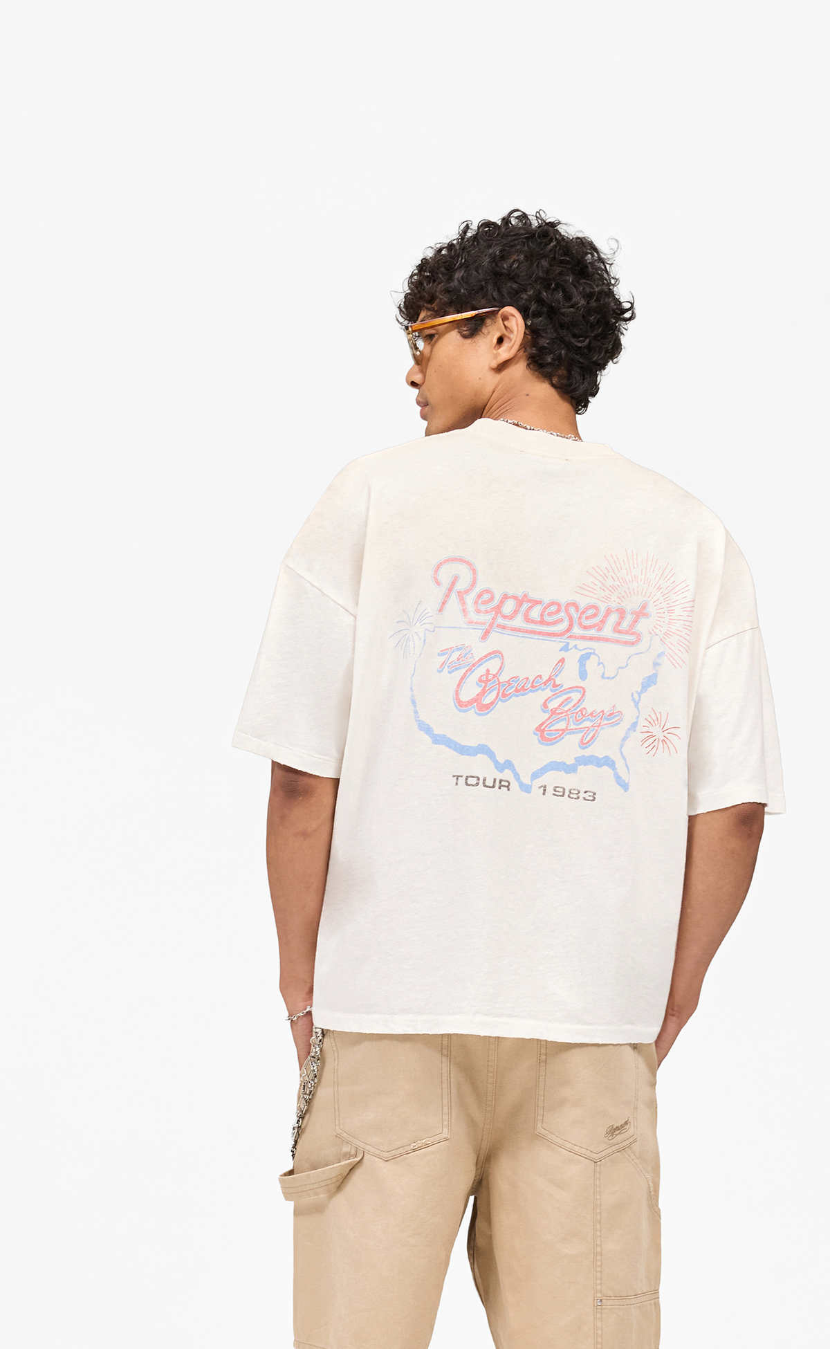 BEACH BOYS X REPRESENT TOUR WASHED ECRU T-SHIRT