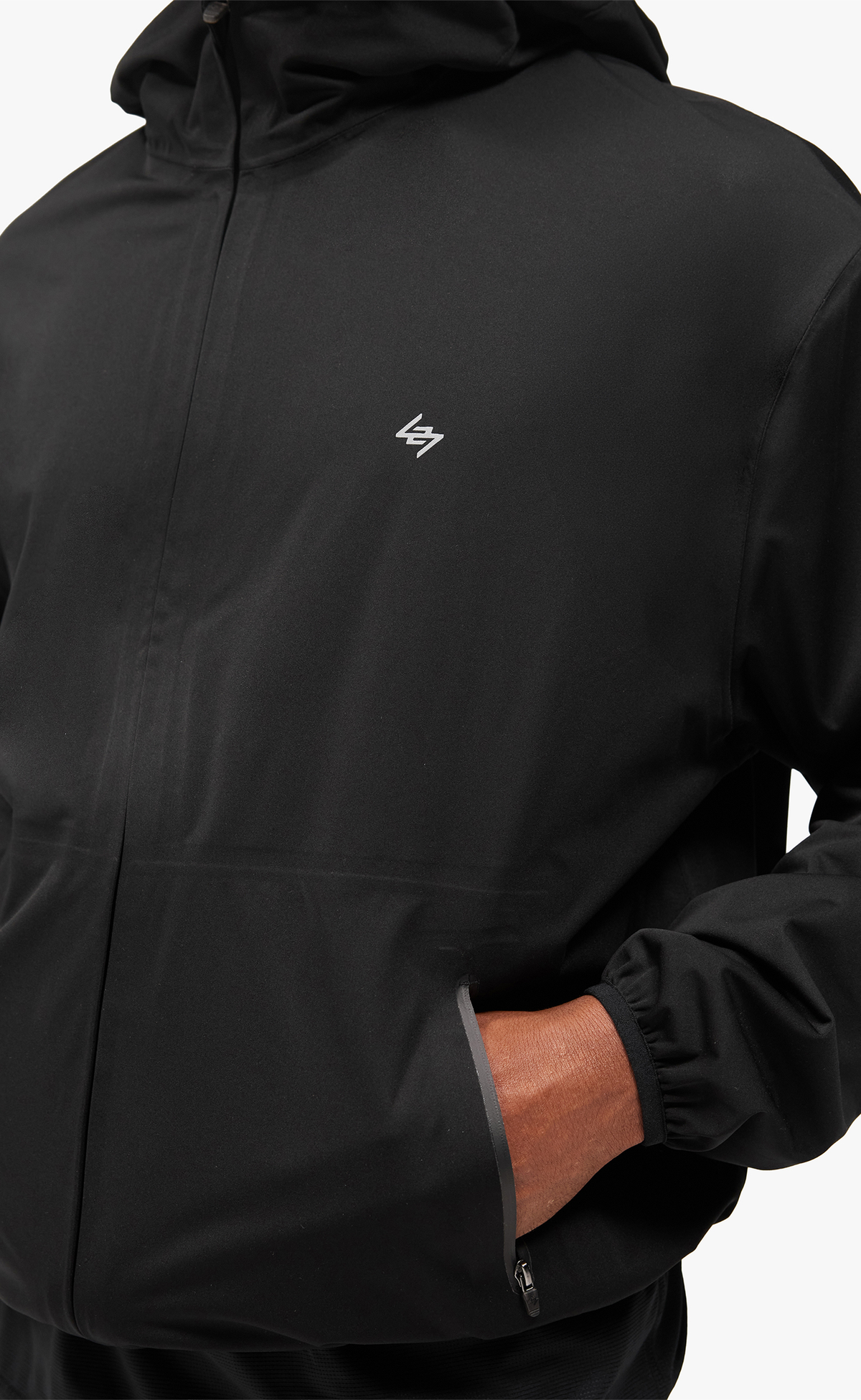 247 POWER SHIELD WINDBREAKER JET BLACK JACKET