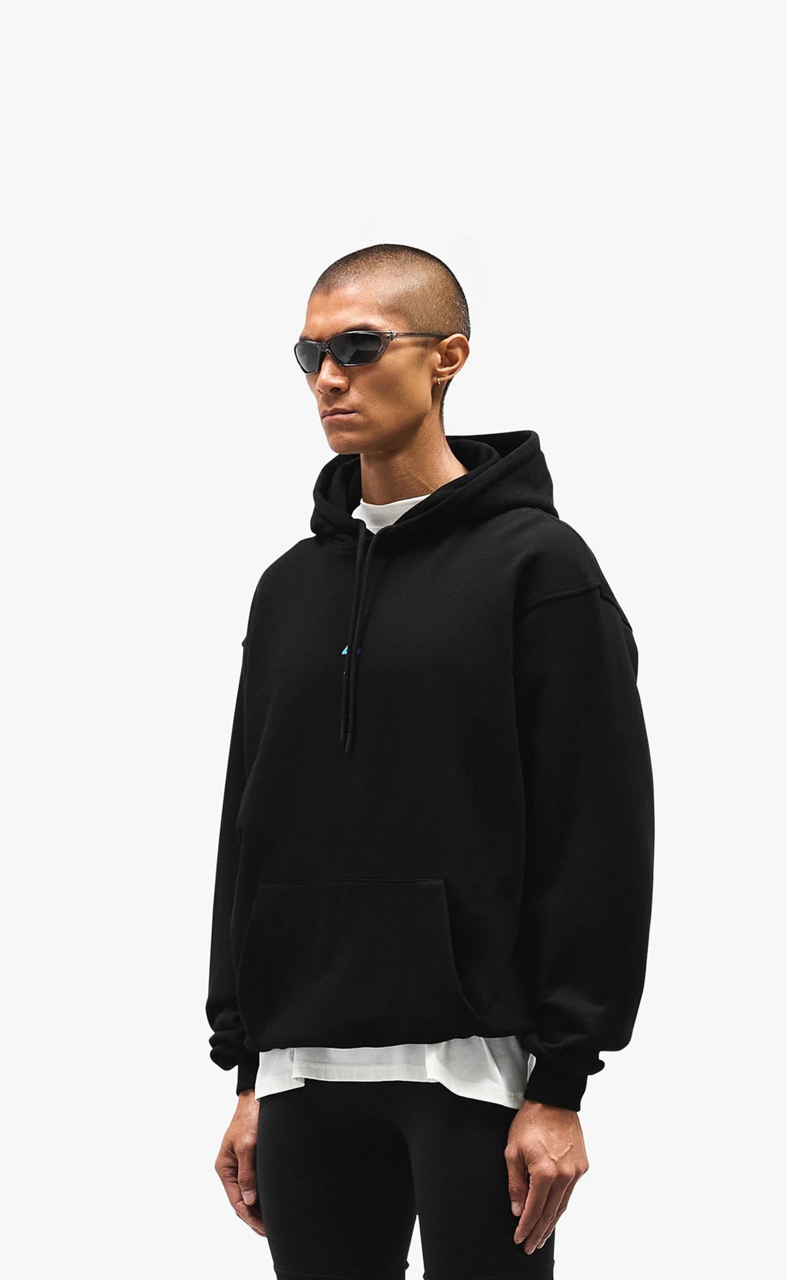 247 OVERSIZED BLACK PURPLE HOODIE