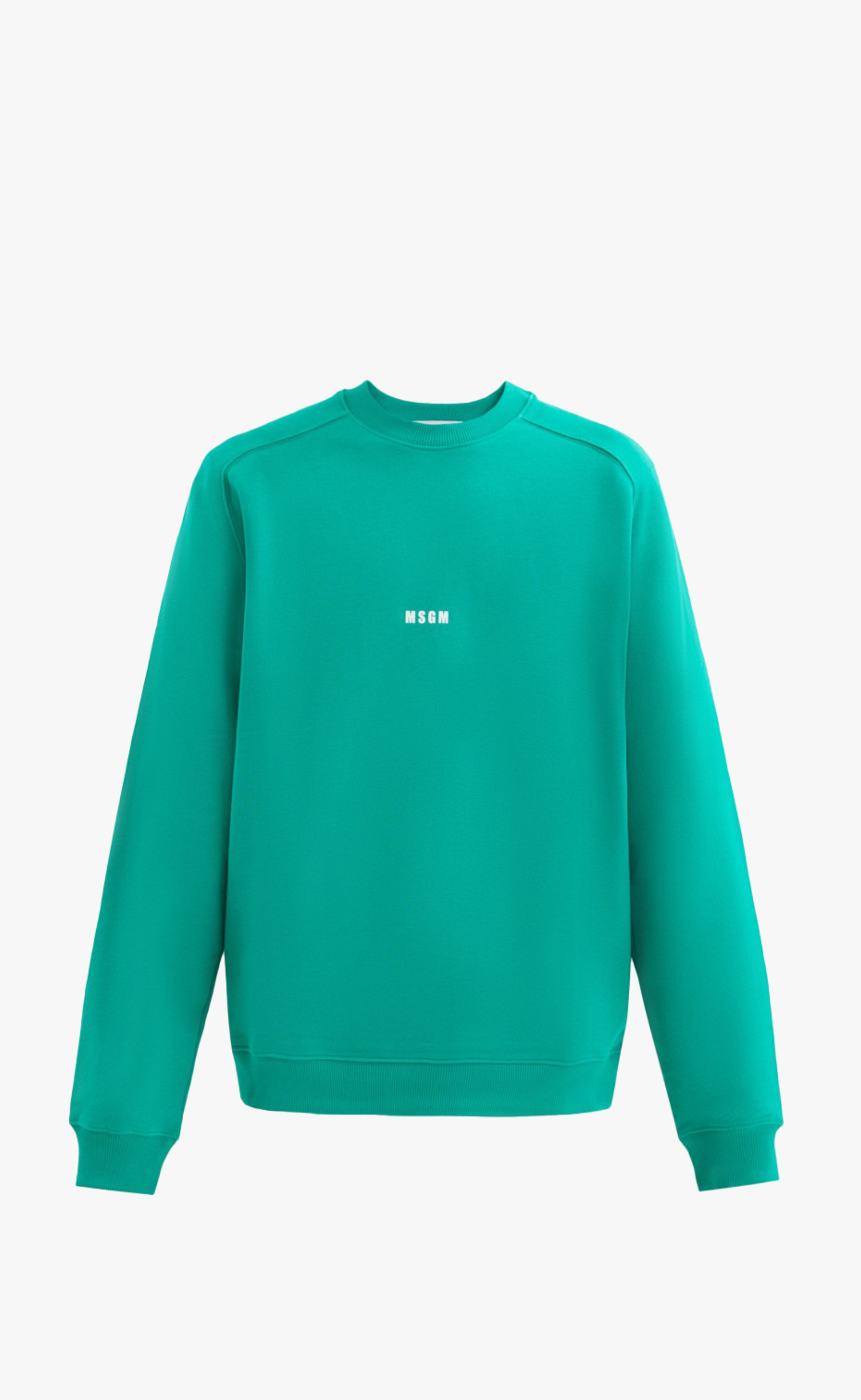 MICRO LOGO EMERALD GREEN CREWNECK
