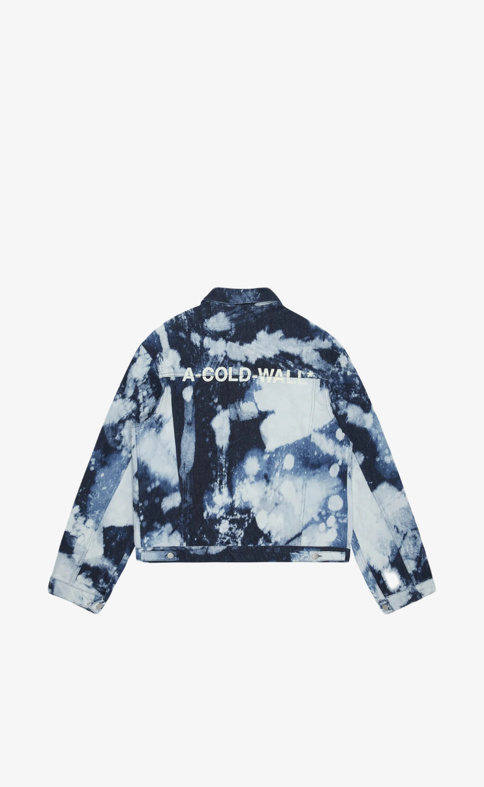 HAND BLEACHED DENIM BLEACH WASH JACKET