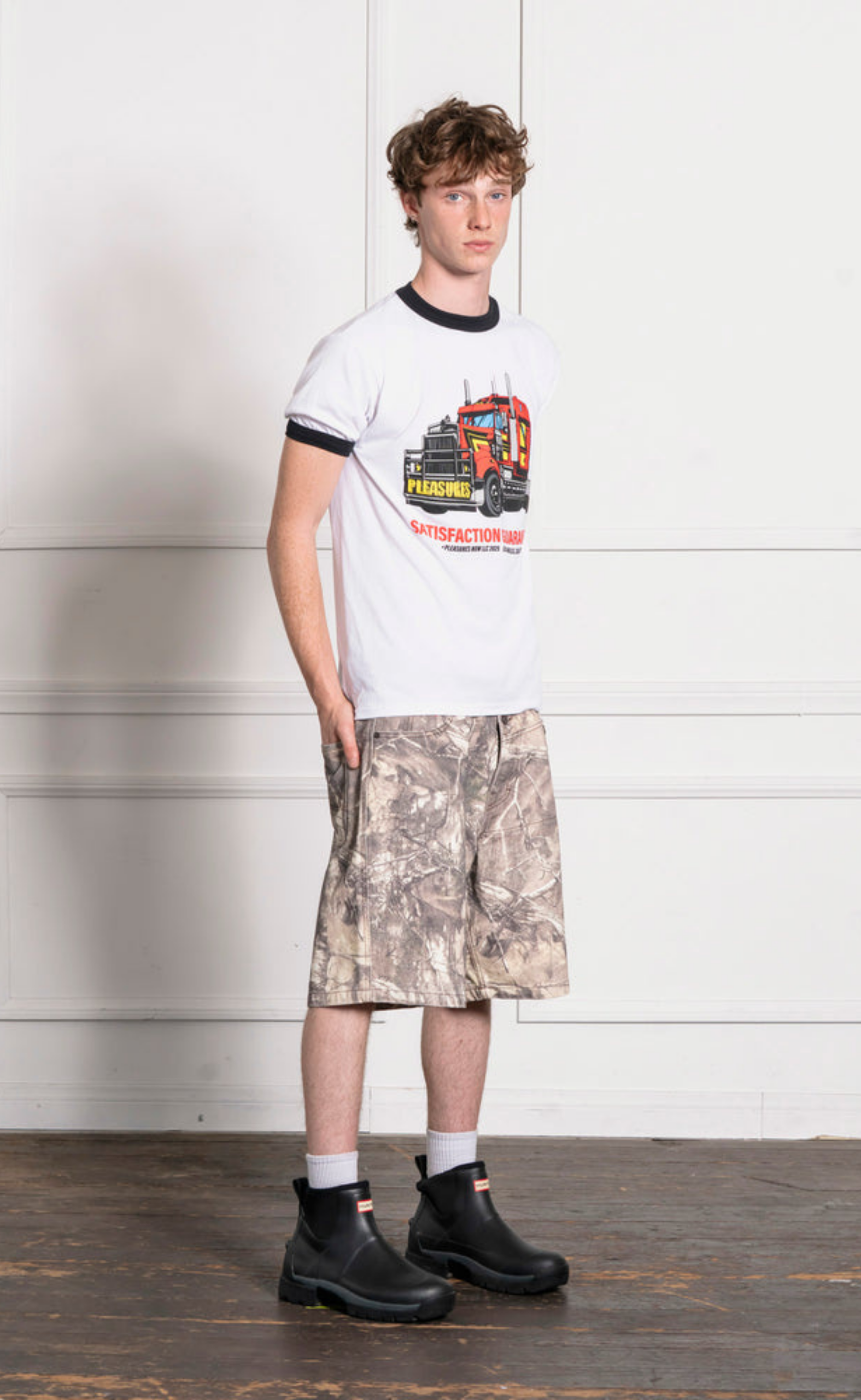 BIG LOAD RINGER WHITE T-SHIRT