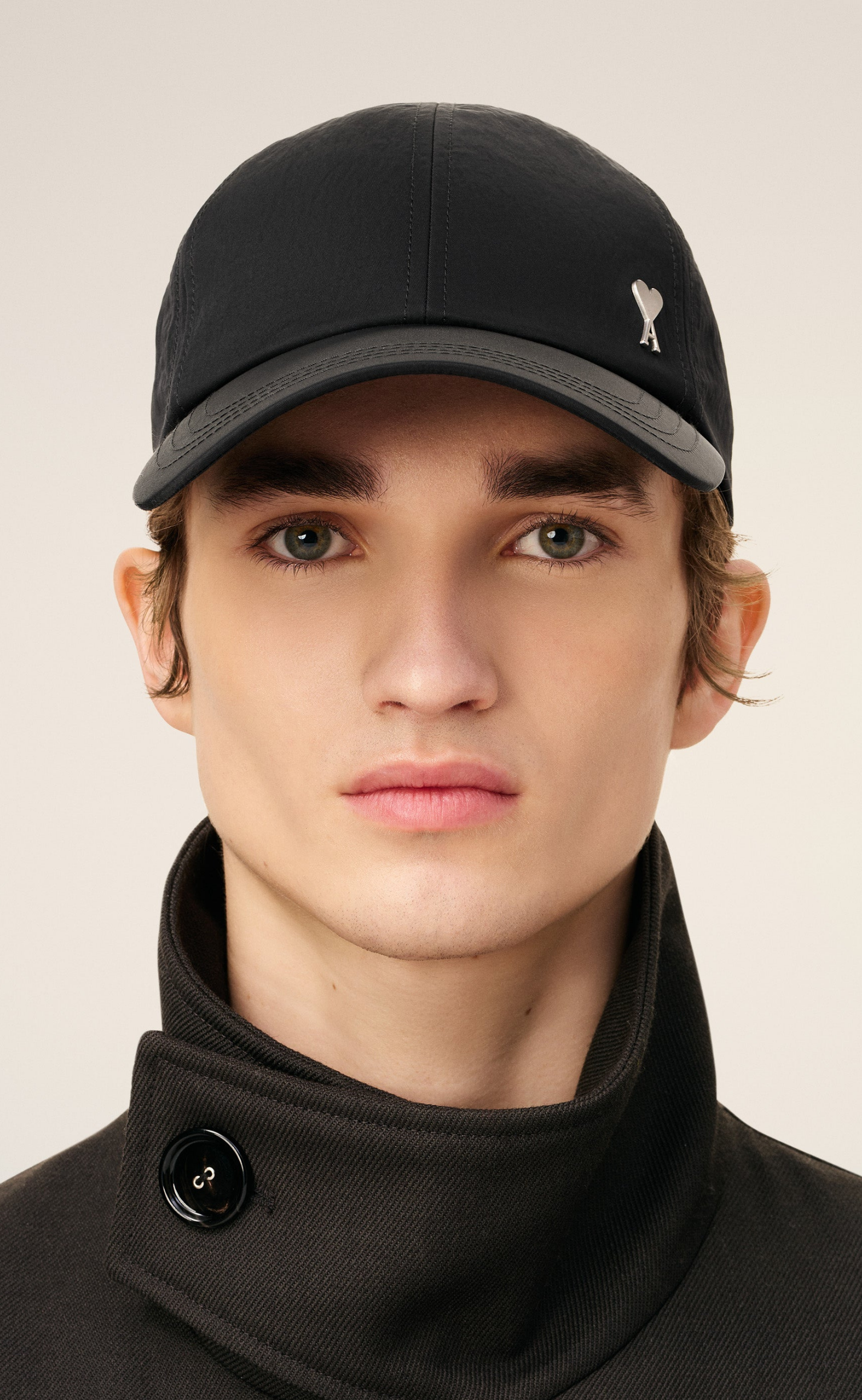 AMI DE COEUR NYLON SERGE ANTHRACITE HAT