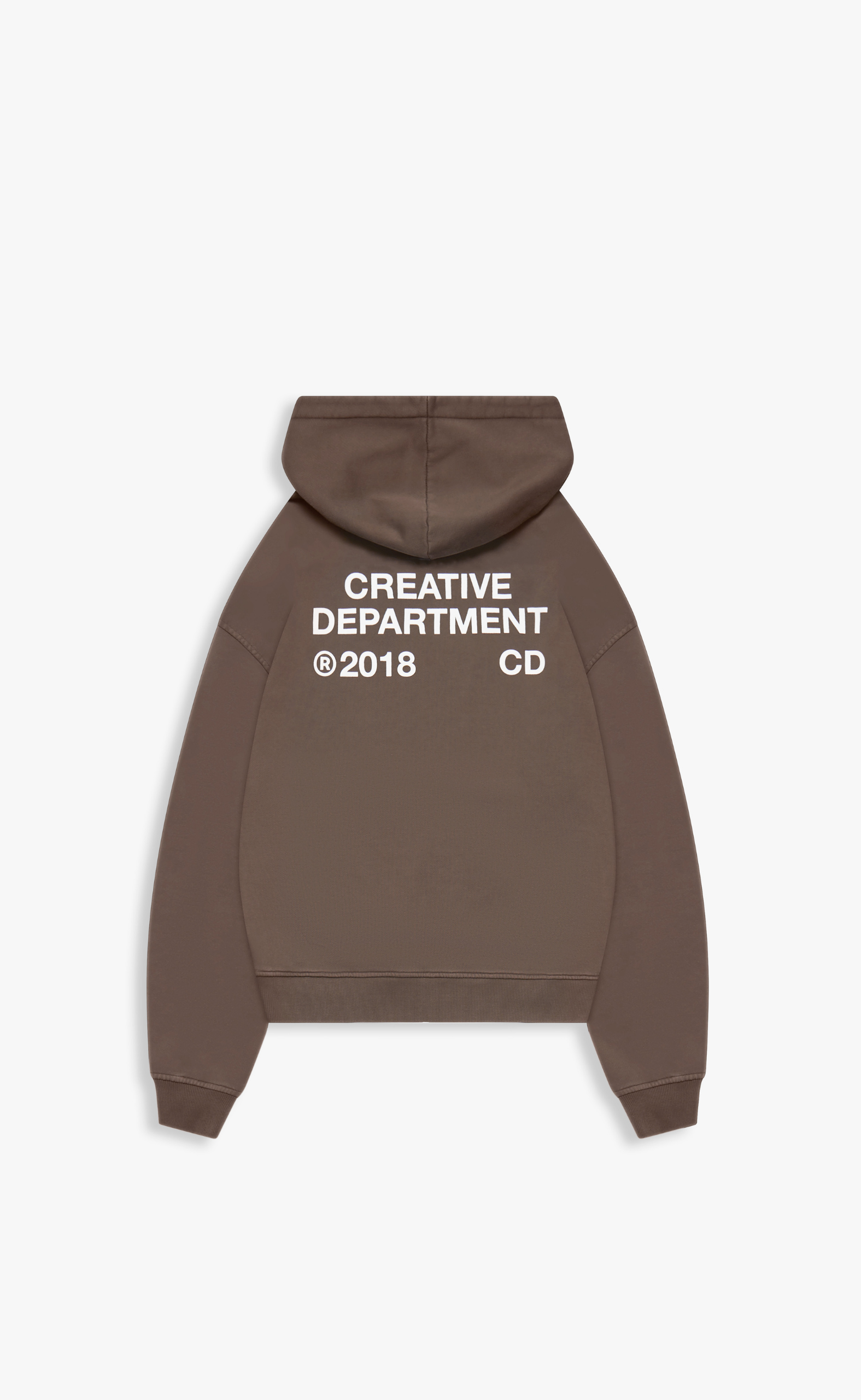 CREATIVE DEPT ZIP BROWN HOODIE