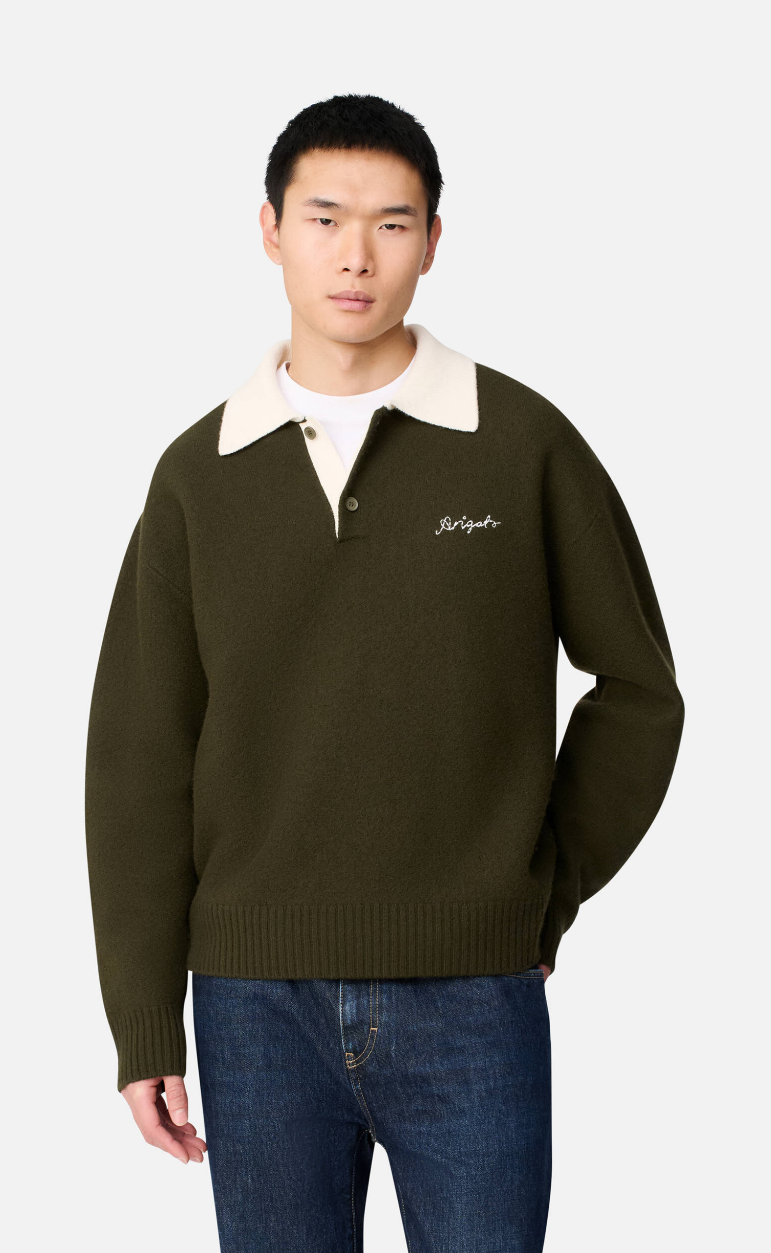 SONNY POLO DARK GREEN SWEATER