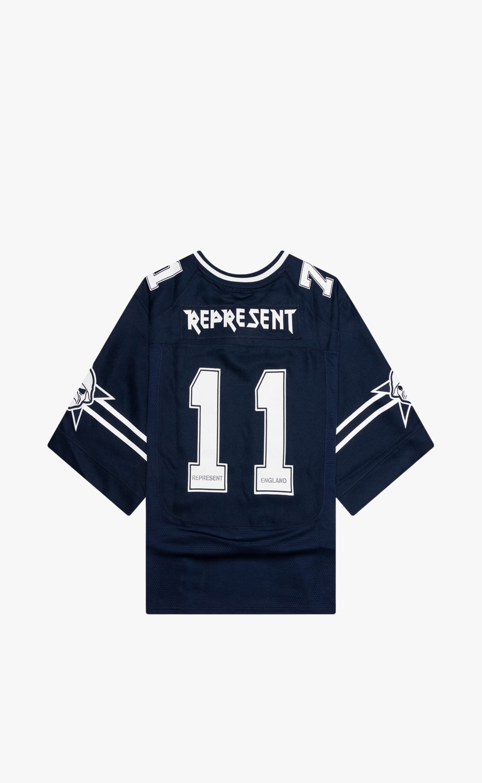 IRON MAIDEN ANNIVERSARY JERSEY MID BLUE T-SHIRT