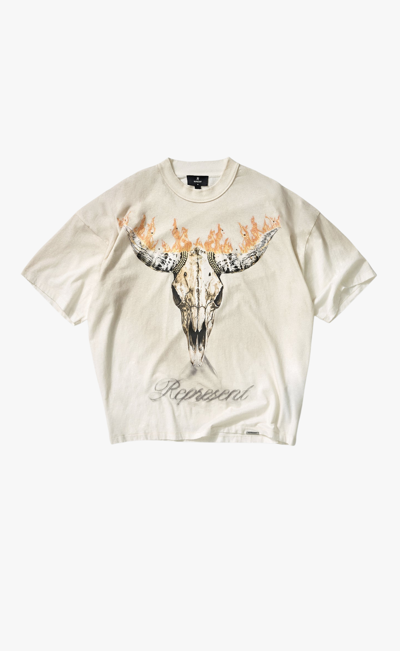 BRITISH COWBOYS WASHED ECRU T-SHIRT