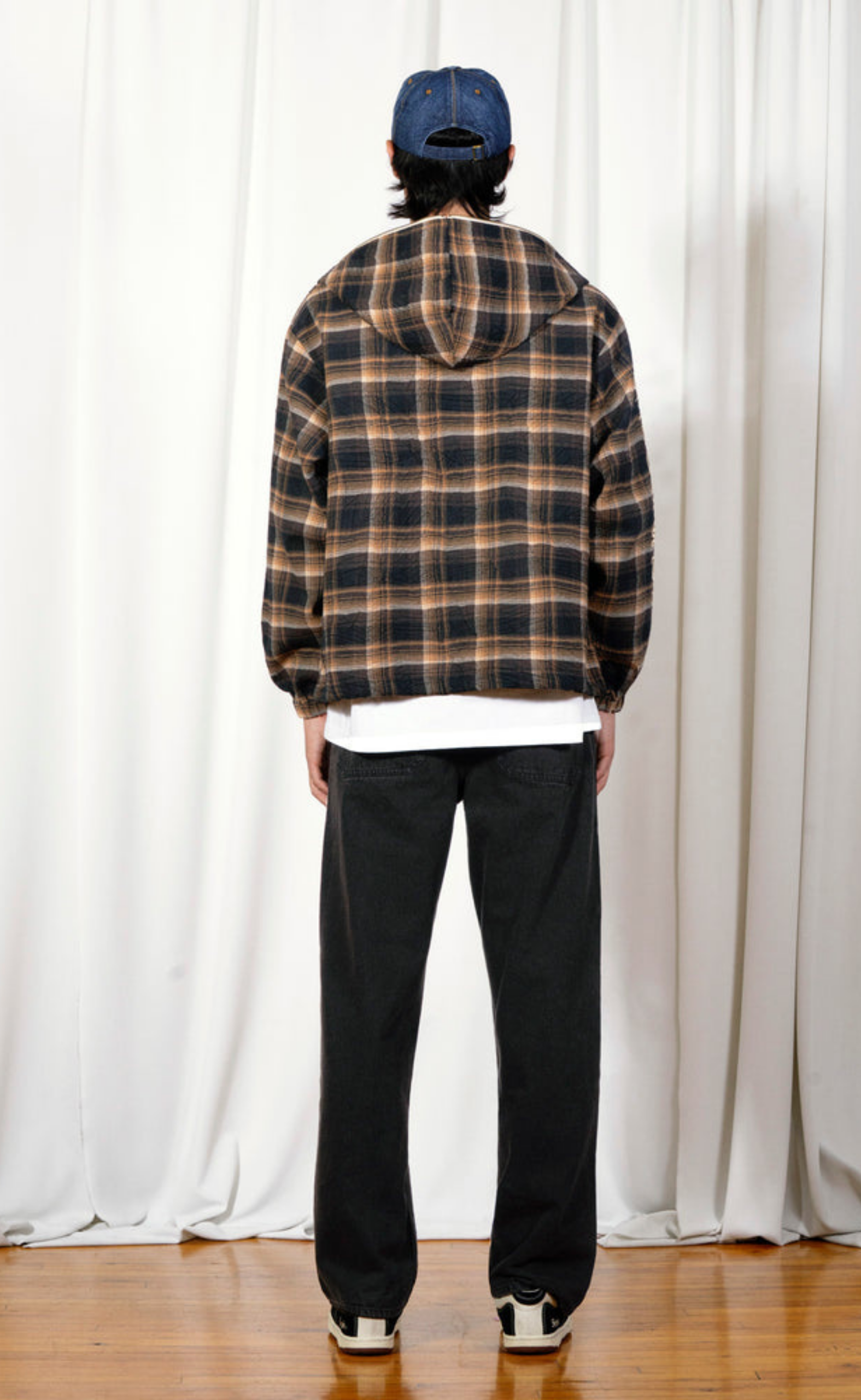 GROOVE ZIP PONCHO BROWN HOODIE