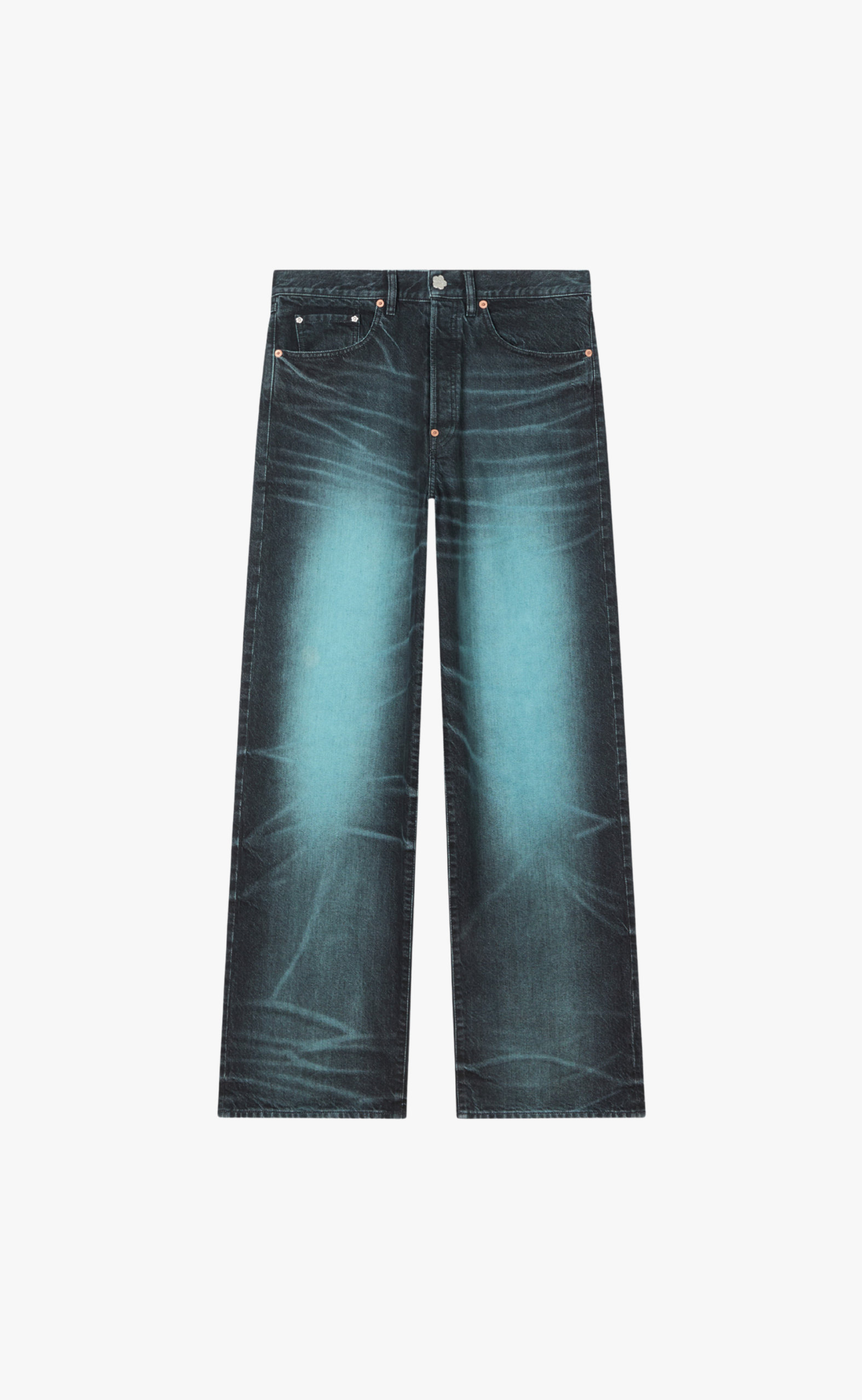 TURN UP WIDE FIT GLACIER JEANS