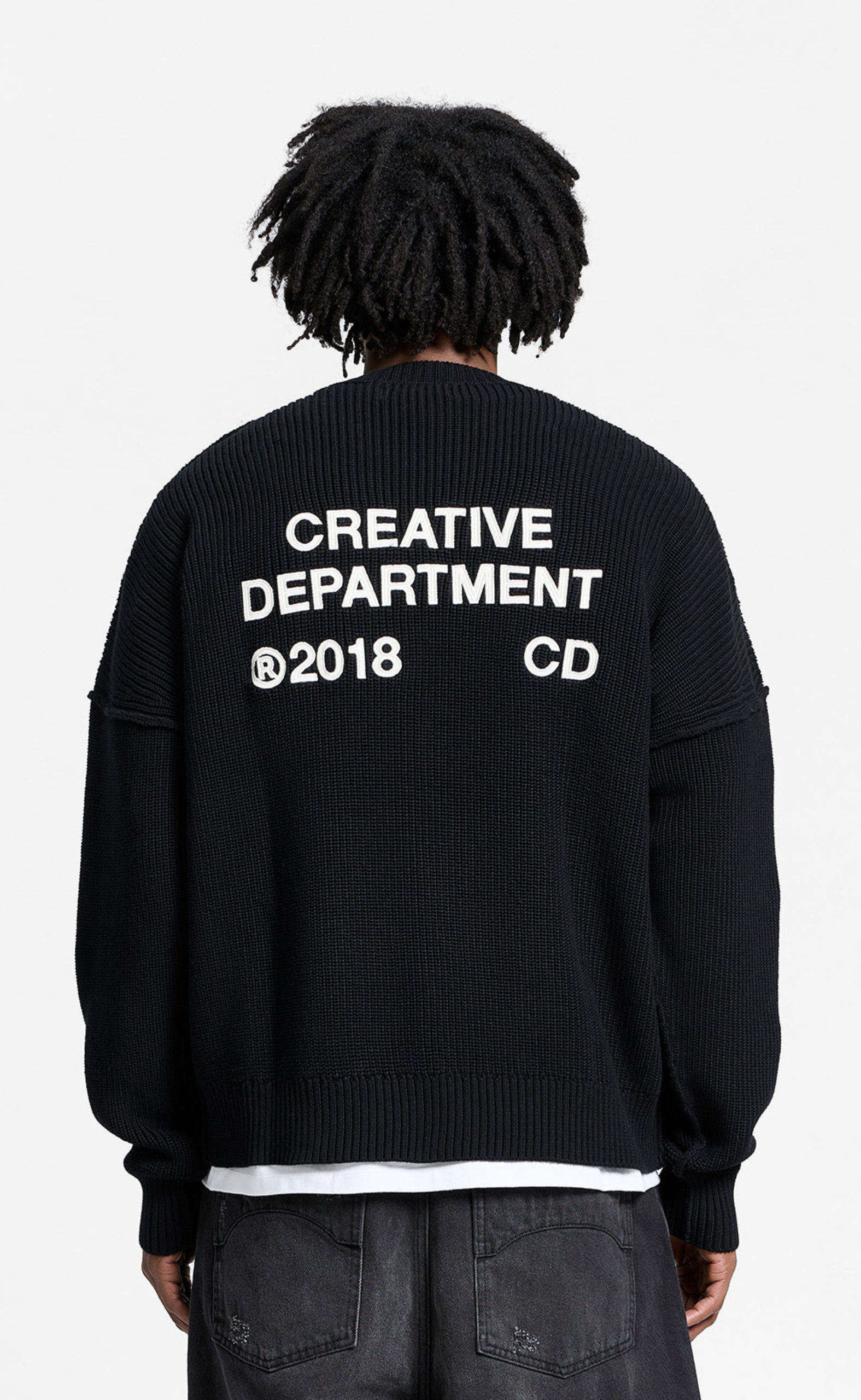 CREATIVE DEPT KNIT BLACK SWEATER