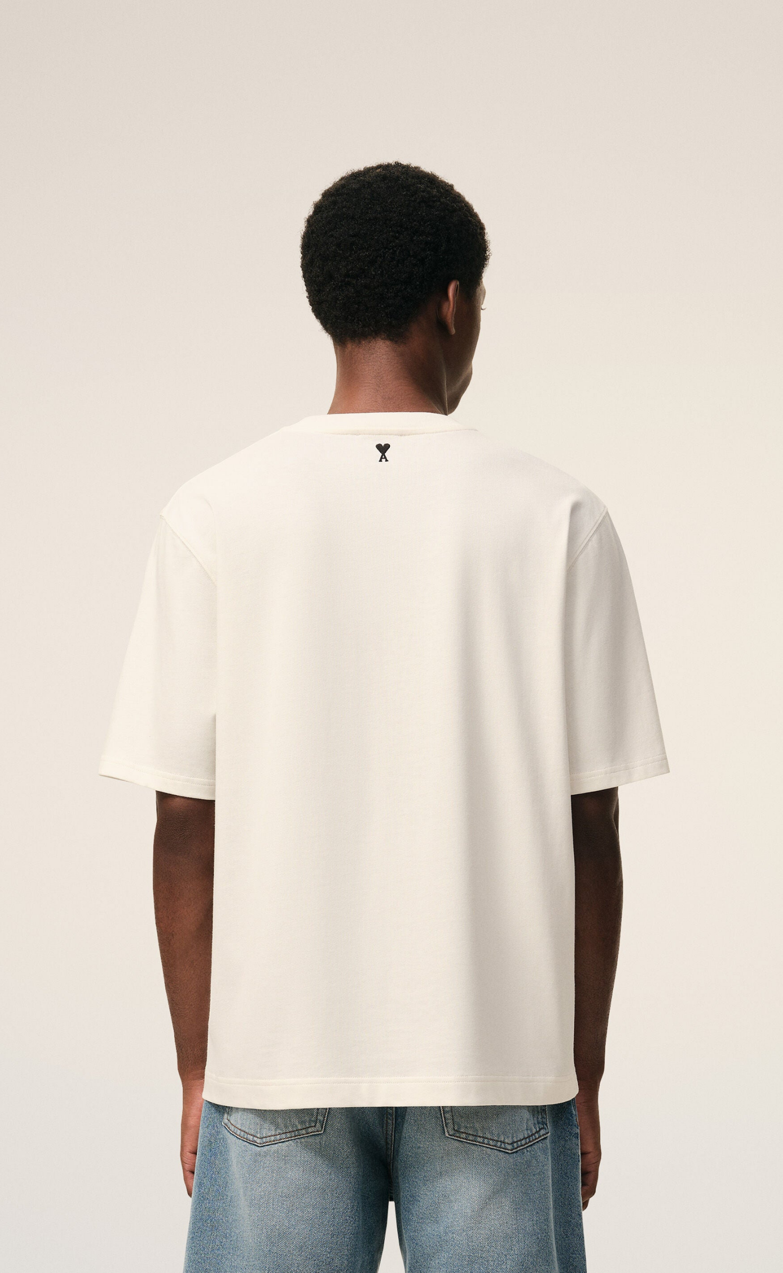 AMI PARIS HERITAGE PRINT WHITE T-SHIRT