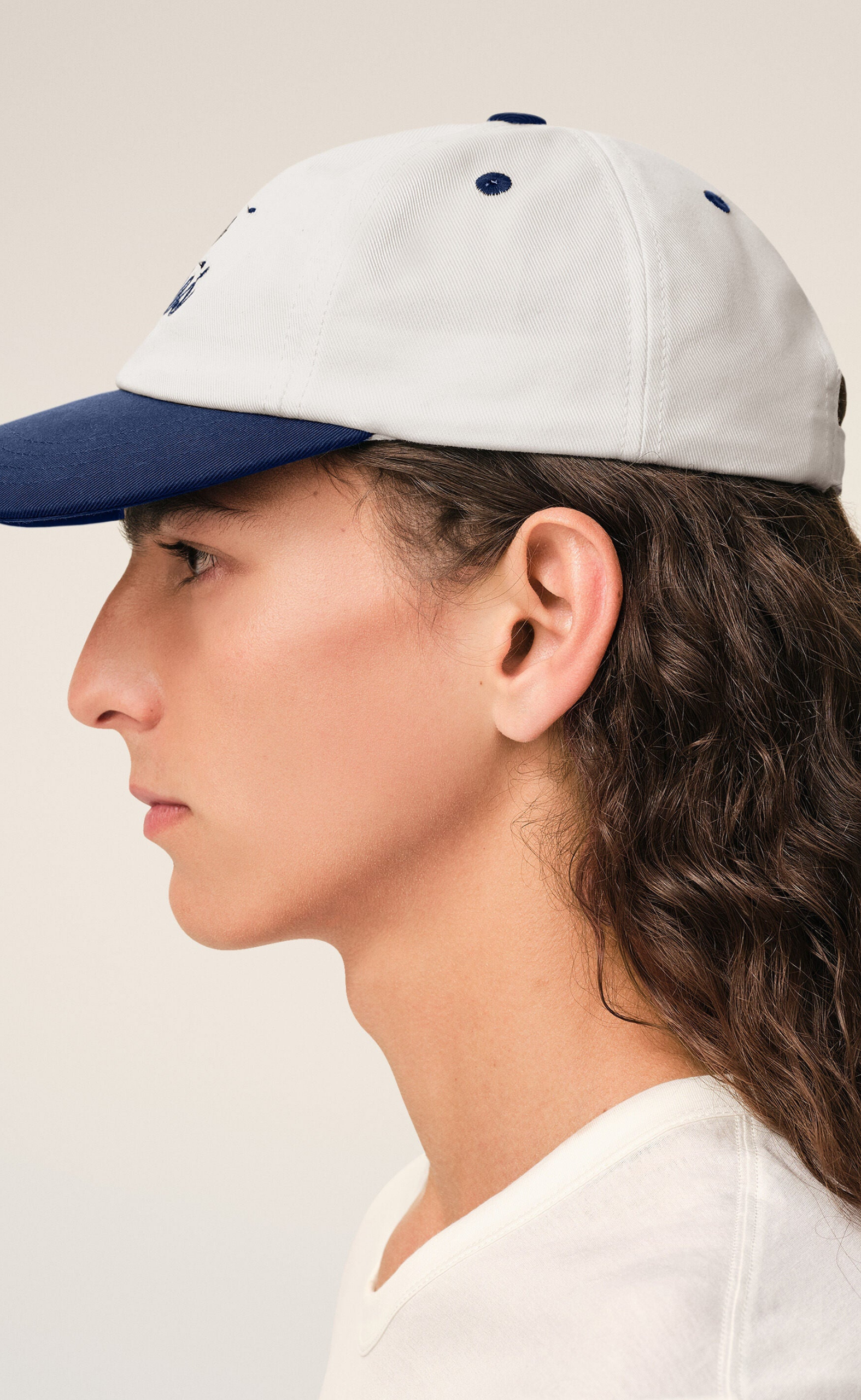 BICOLOR AMI PARIS WHITE INK HAT