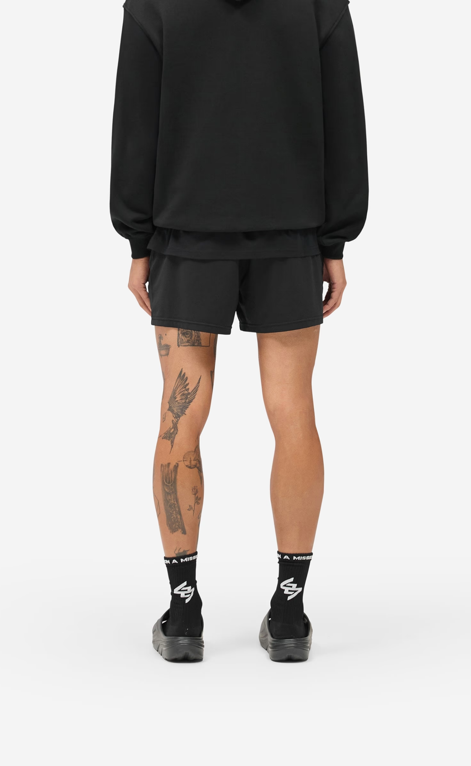 247 DNA MESH JET BLACK SHORTS