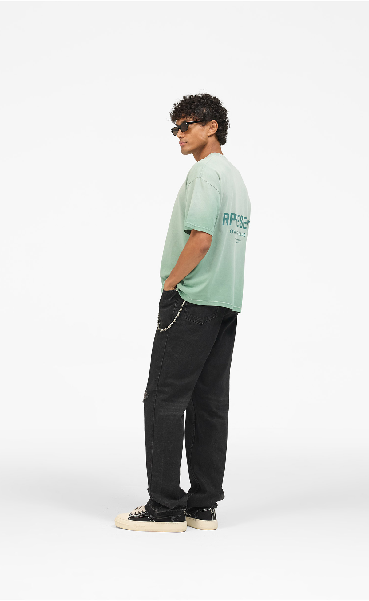 HEATON DENIM BLACK JEANS